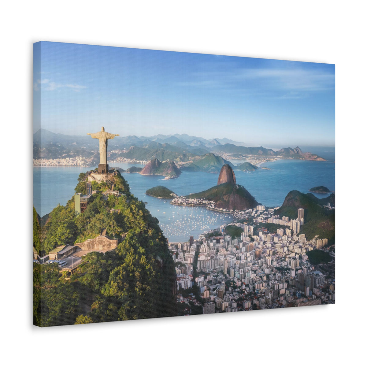 Rio de Janeiro Daytime Skyline Canvas Artwork High-Quality Breathtaking Stunning Cityscape for Home Decor Ready to Hang-Express Your Love Gifts