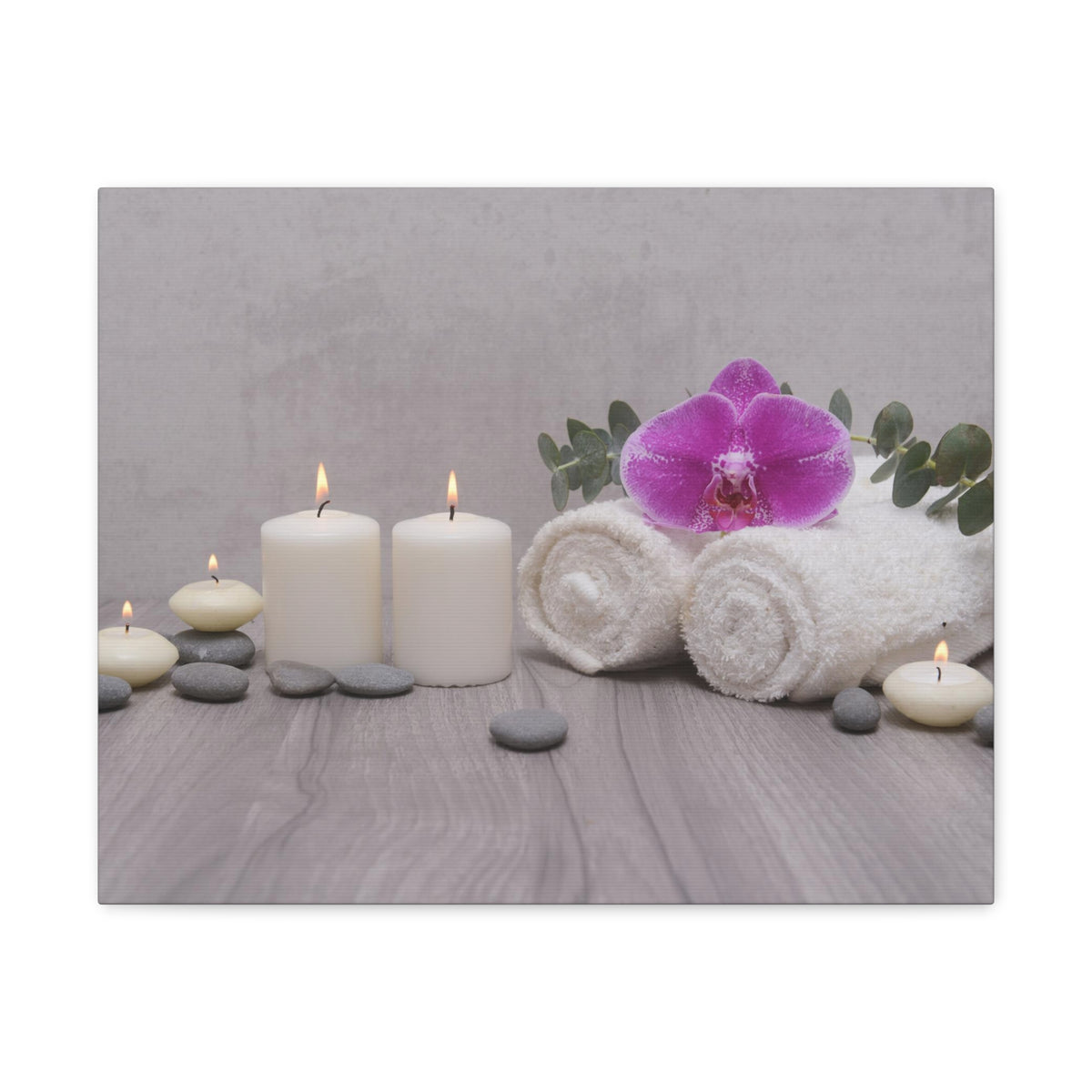 Towel with Green Leaves Forest Floral Nature Photography Canvas Wall Art for Home Decor Ready-to-Hang-Express Your Love Gifts