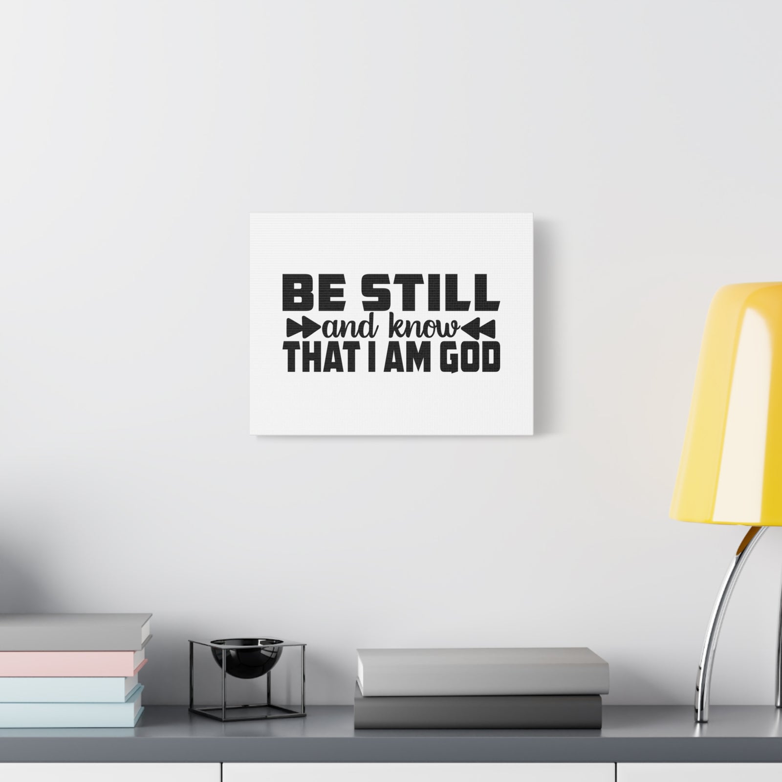 Scripture Canvas Be Still And Know Psalm 46:10 Christian Wall Art Bible Verse Print Ready to Hang-Express Your Love Gifts