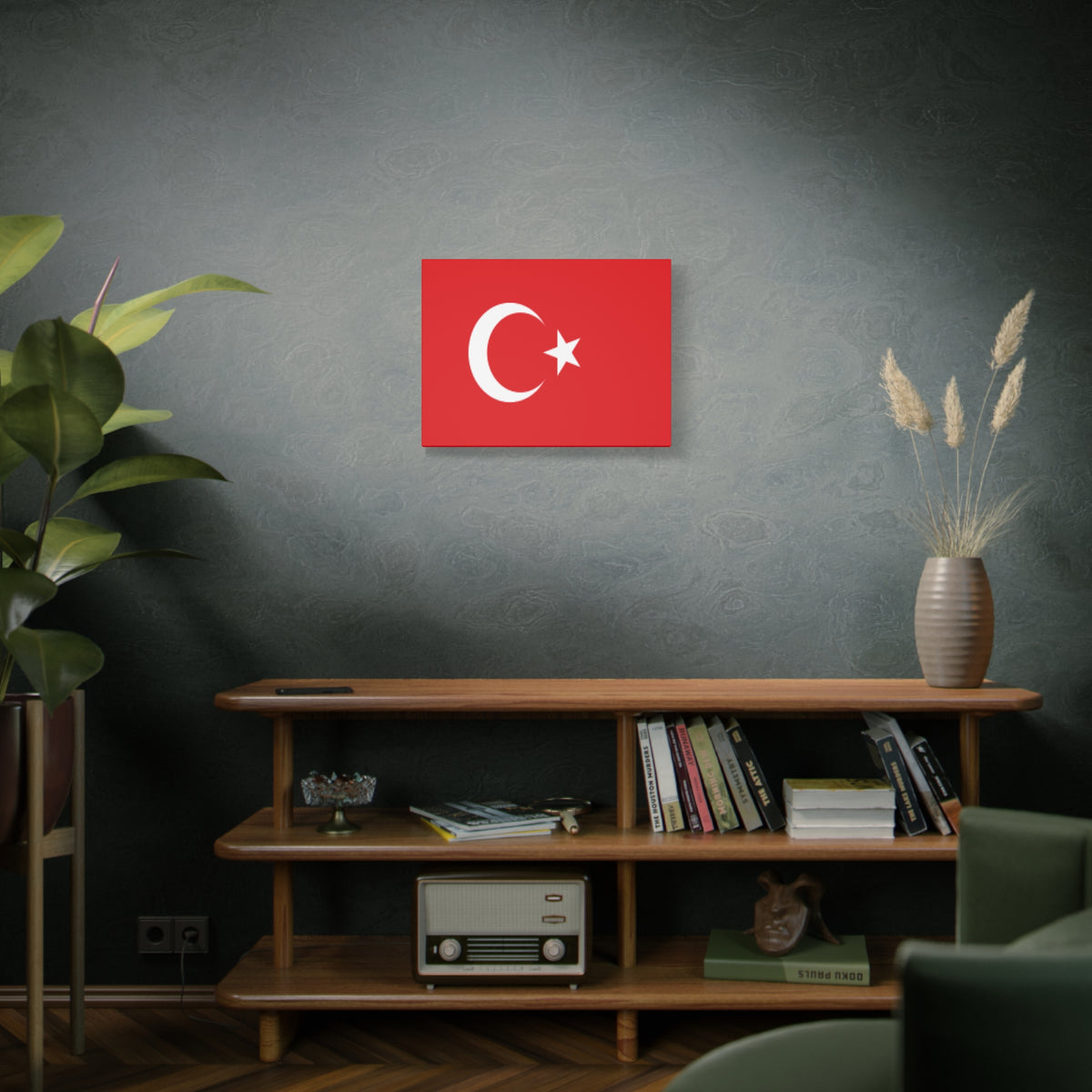 Turkey Country Flag Canvas Vibrant Wall Art Unframed Home Decor-Express Your Love Gifts