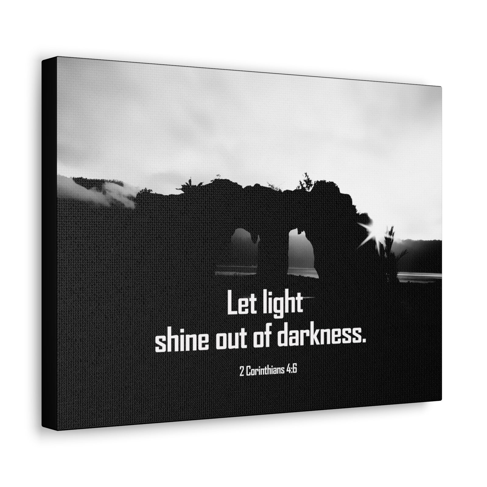Scripture Walls Let Light Shine 2 Corinthians 4:6 Bible Verse Canvas Christian Wall Art Ready to Hang Unframed-Express Your Love Gifts
