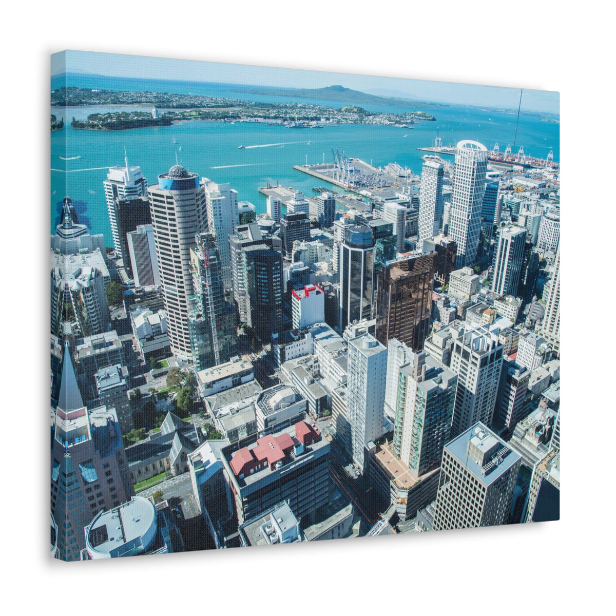Auckland Daytime Skyline Canvas Artwork High-Quality Breathtaking Stunning Cityscape for Home Decor Ready to Hang-Express Your Love Gifts