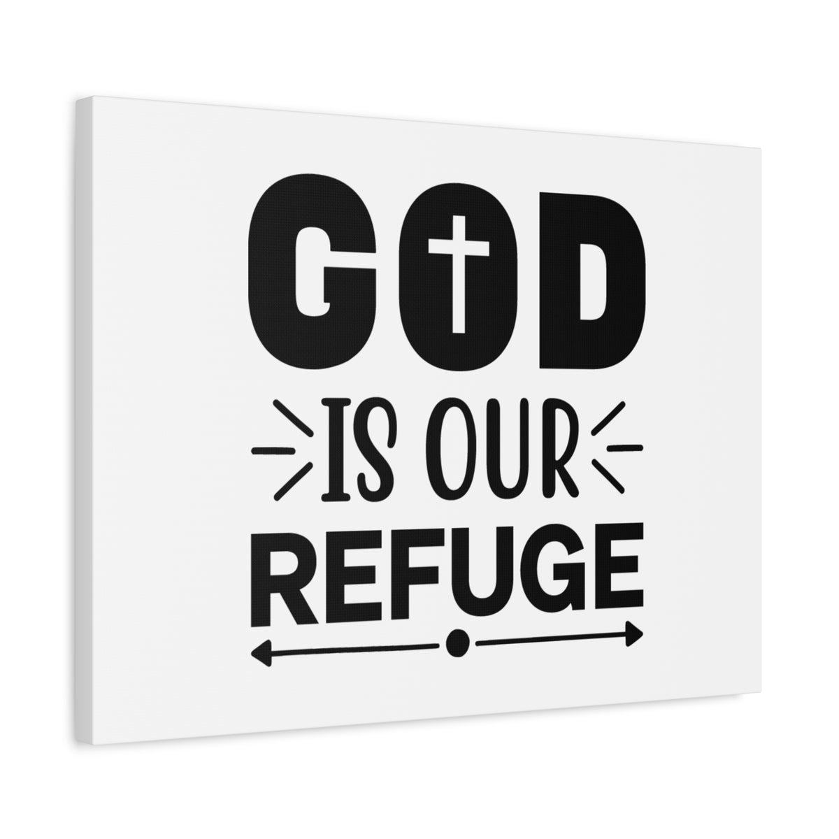 Scripture Canvas God Is Our Refuge Psalm 46:1 Christian Wall Art Bible Verse Print Ready to Hang-Express Your Love Gifts