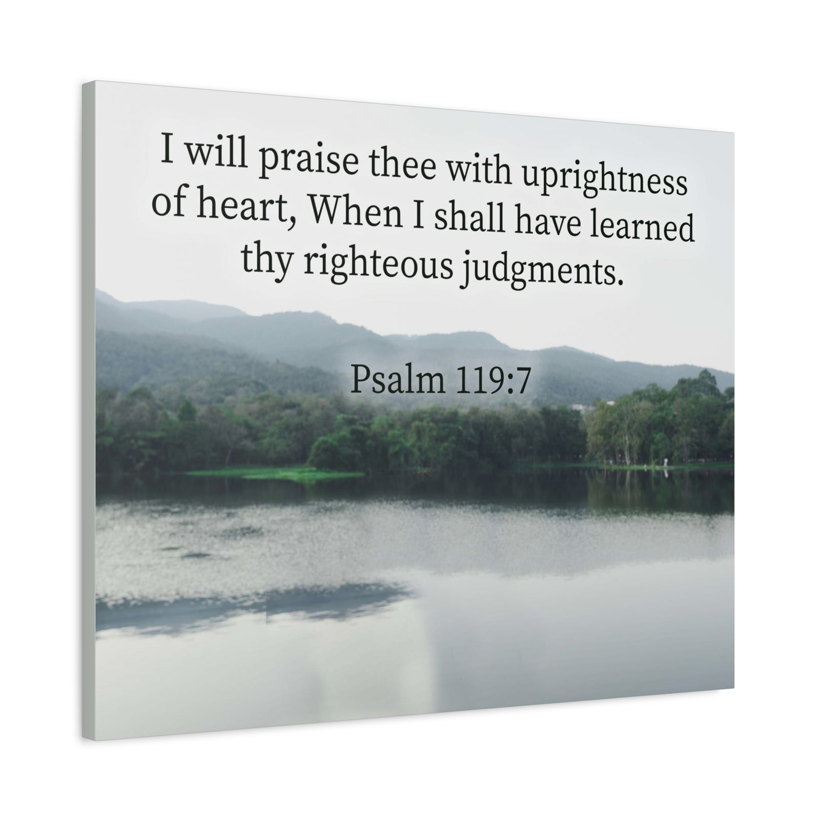 Bible Verse Canvas Righteous Judgments Psalm 119:7 Christian Home Decor Scripture Art-Express Your Love Gifts
