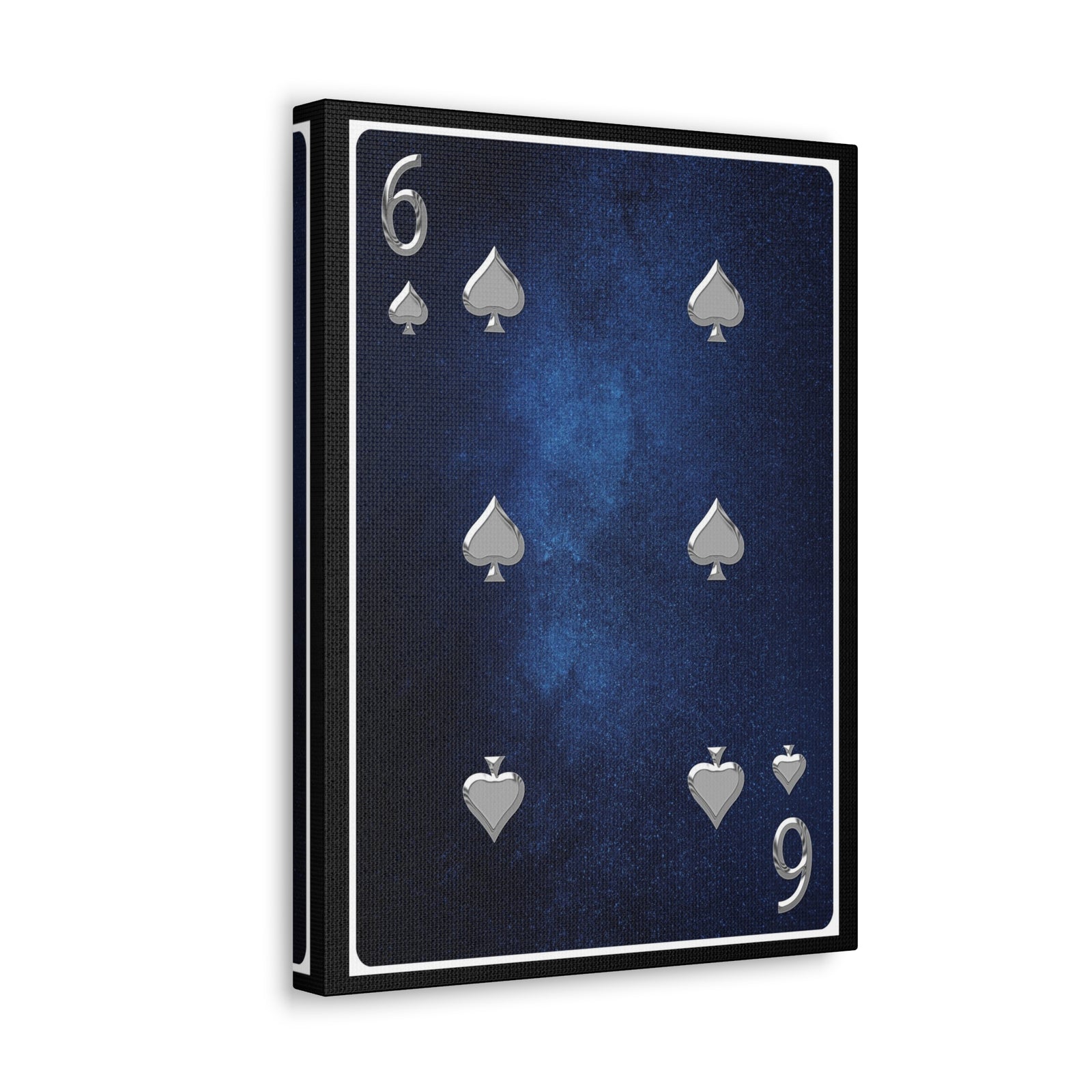 Six Of Spades Space Background Playing Card Canvas Wall Art for Home Decor Ready-to-Hang-Express Your Love Gifts