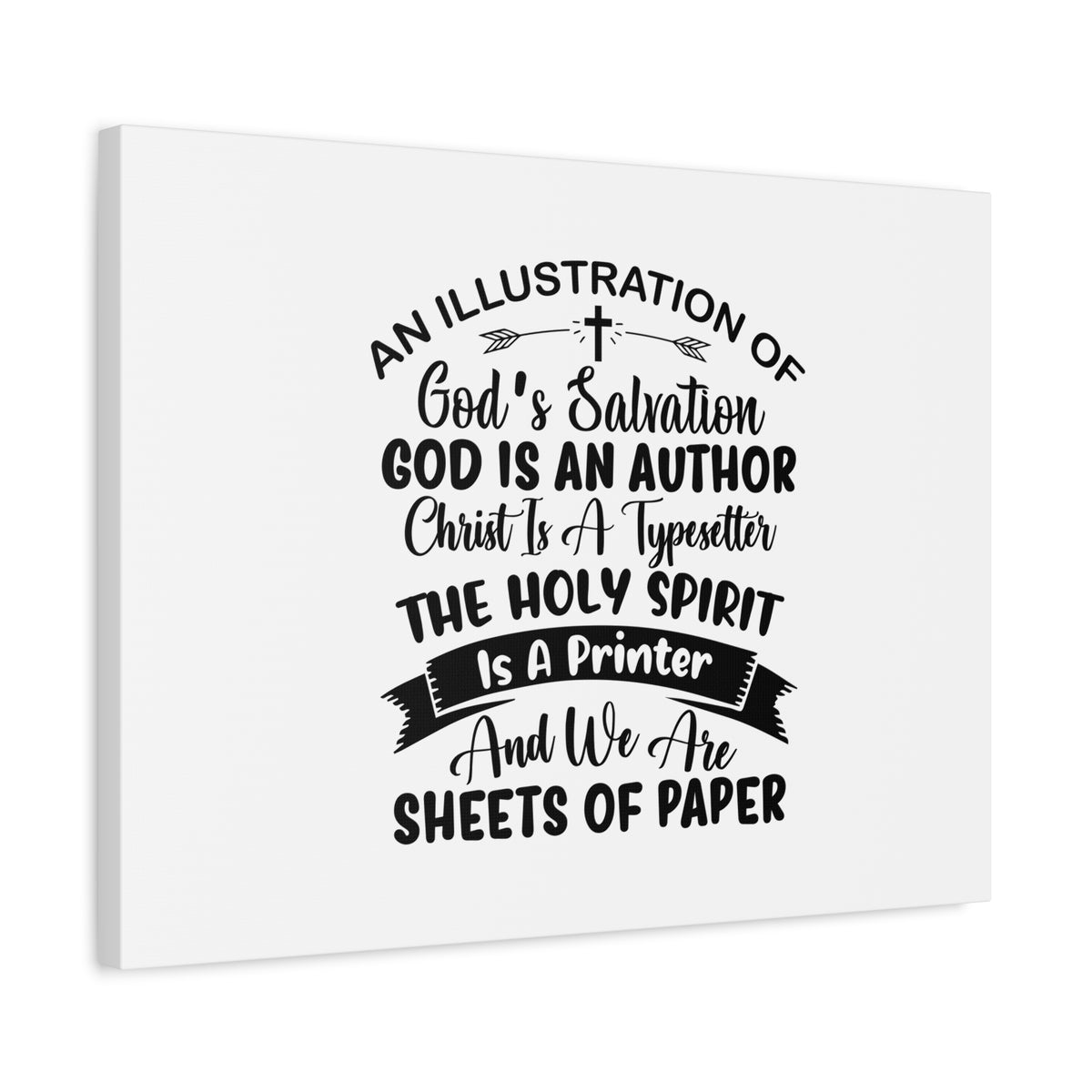 Scripture Canvas God Is An Author Psalm 62:1 Christian Wall Art Bible Verse Print Ready to Hang-Express Your Love Gifts