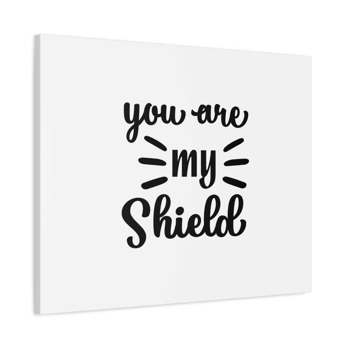 Scripture Canvas You Are My Shield Psalm 3:3 Christian Wall Art Bible Verse Print Ready to Hang-Express Your Love Gifts