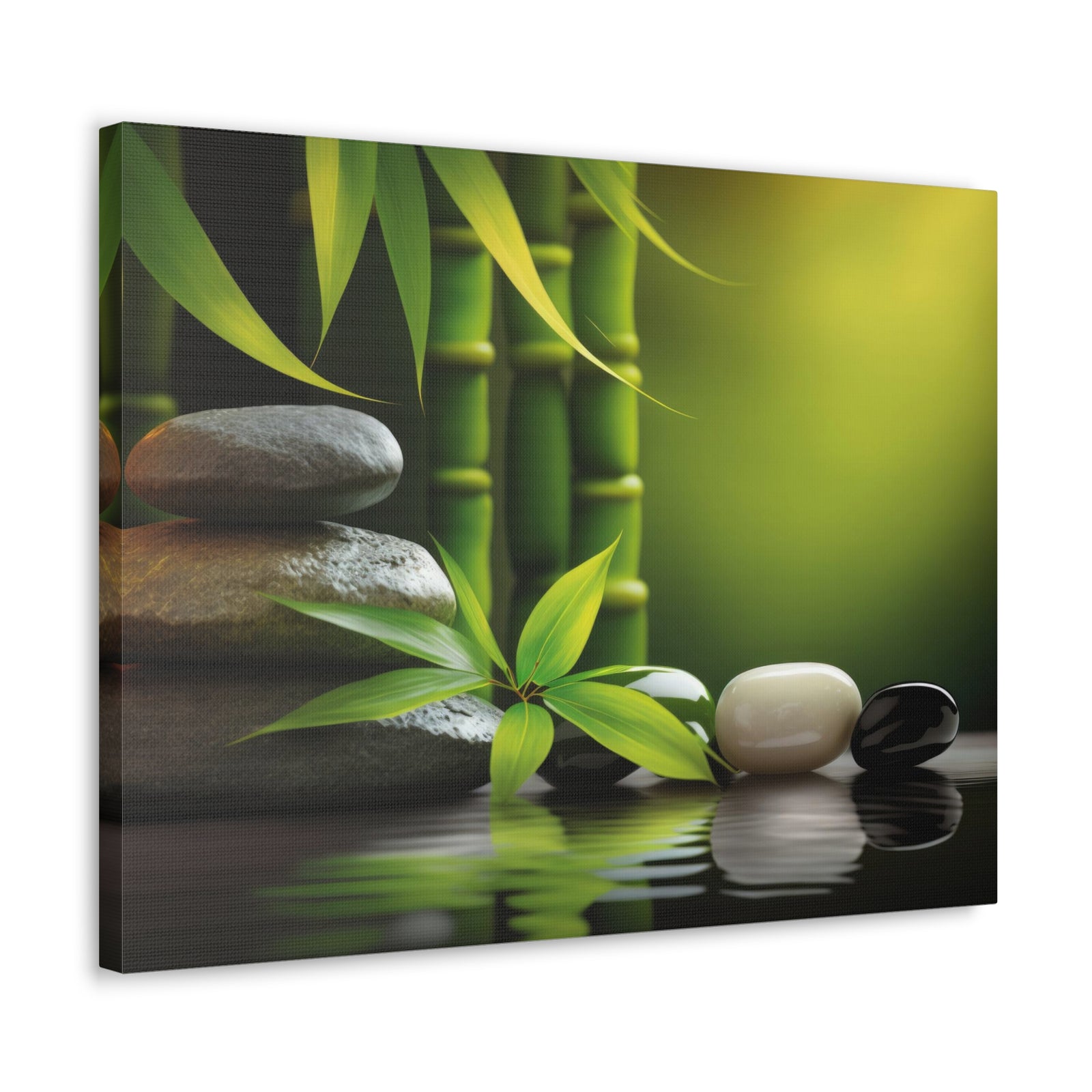 Spa Background with Stones Forest Floral Nature Photography Canvas Wall Art for Home Decor Ready-to-Hang-Express Your Love Gifts