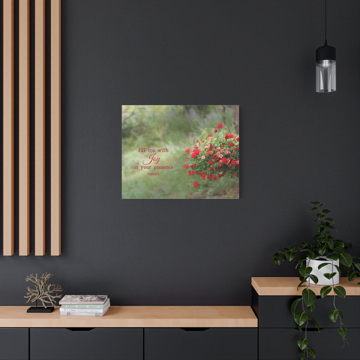 Scripture Canvas Your Presence Psalm 16:11 Christian Wall Art Bible Verse Print Ready to Hang-Express Your Love Gifts