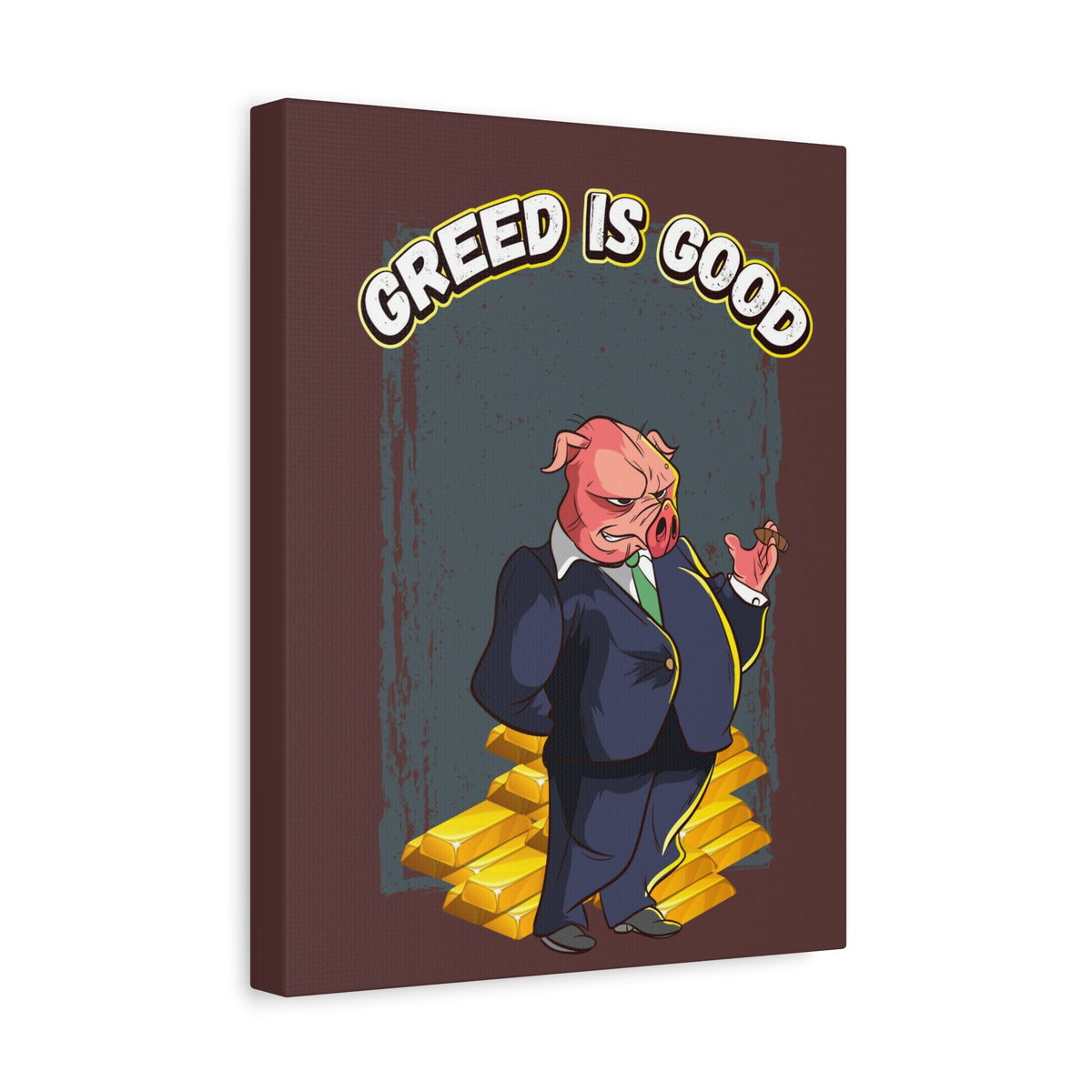 Stock Market Wall Art Greed is Good Wall Street Trader Quote Motivational Verse Wall Art-Express Your Love Gifts
