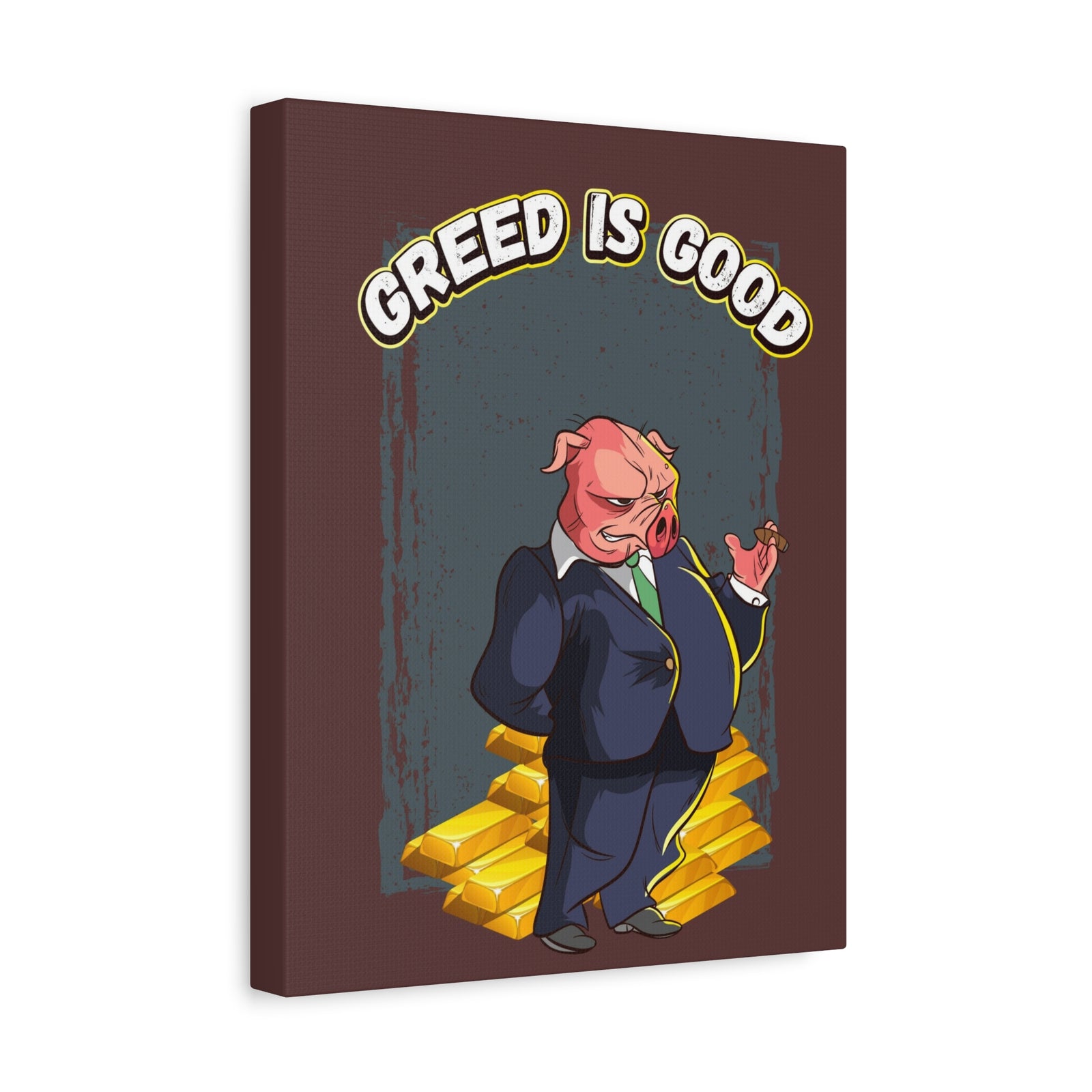 Stock Market Wall Art Greed is Good Wall Street Trader Quote Motivational Verse Wall Art-Express Your Love Gifts