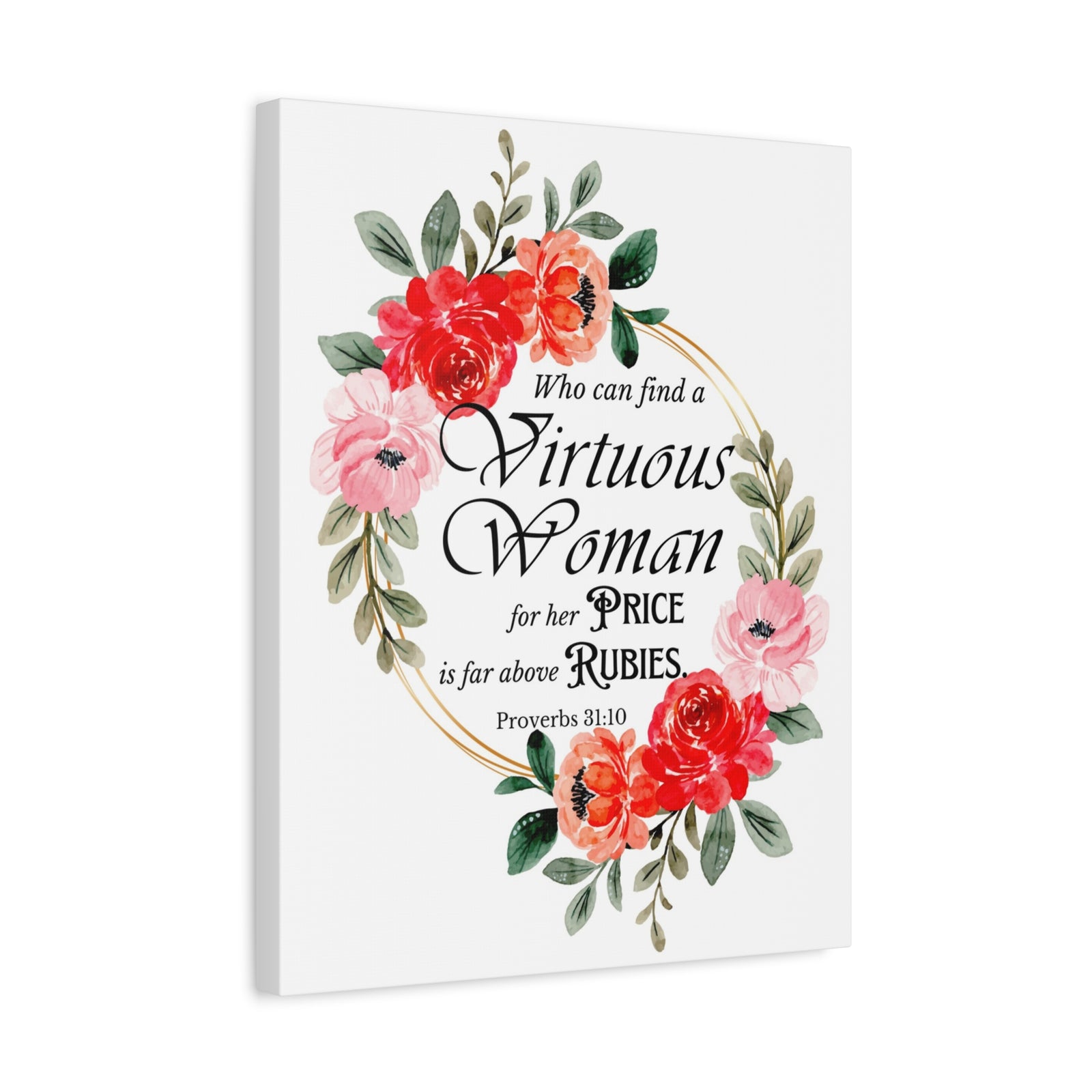 Scripture Walls Proverbs 31:10 A Virtuous Woman Bible Verse Canvas Christian Wall Art Ready to Hang Unframed-Express Your Love Gifts