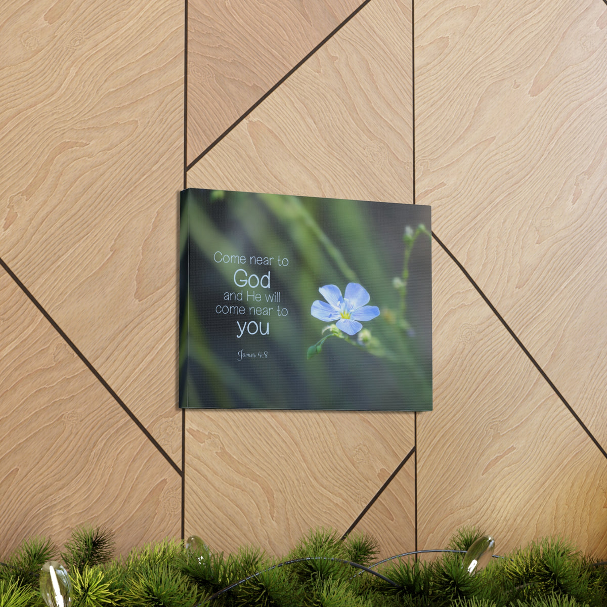 Scripture Walls Near To God James 4:8 Bible Verse Canvas Christian Wall Art Ready to Hang-Express Your Love Gifts