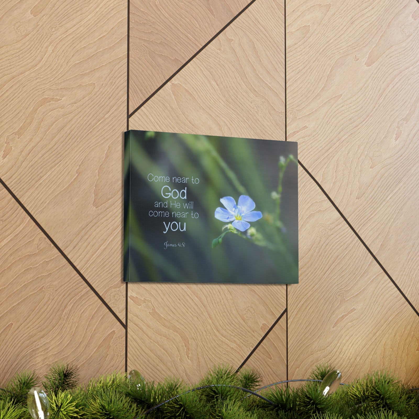 Scripture Walls Near To God James 4:8 Bible Verse Canvas Christian Wall Art Ready to Hang-Express Your Love Gifts