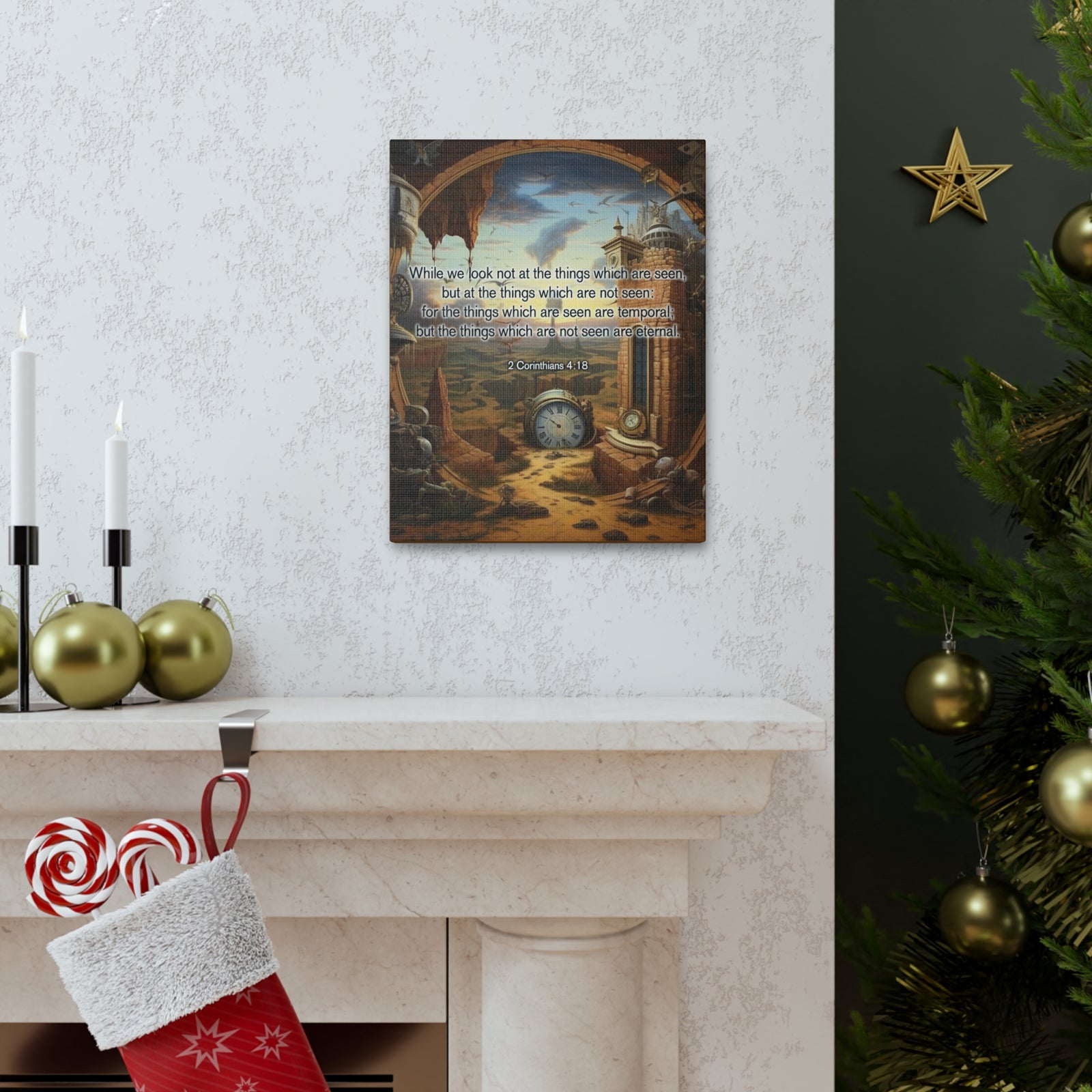 Scripture Walls Temporal 2 Corinthians 4:18 Christian Wall Art Print Ready to Hang Unframed-Express Your Love Gifts