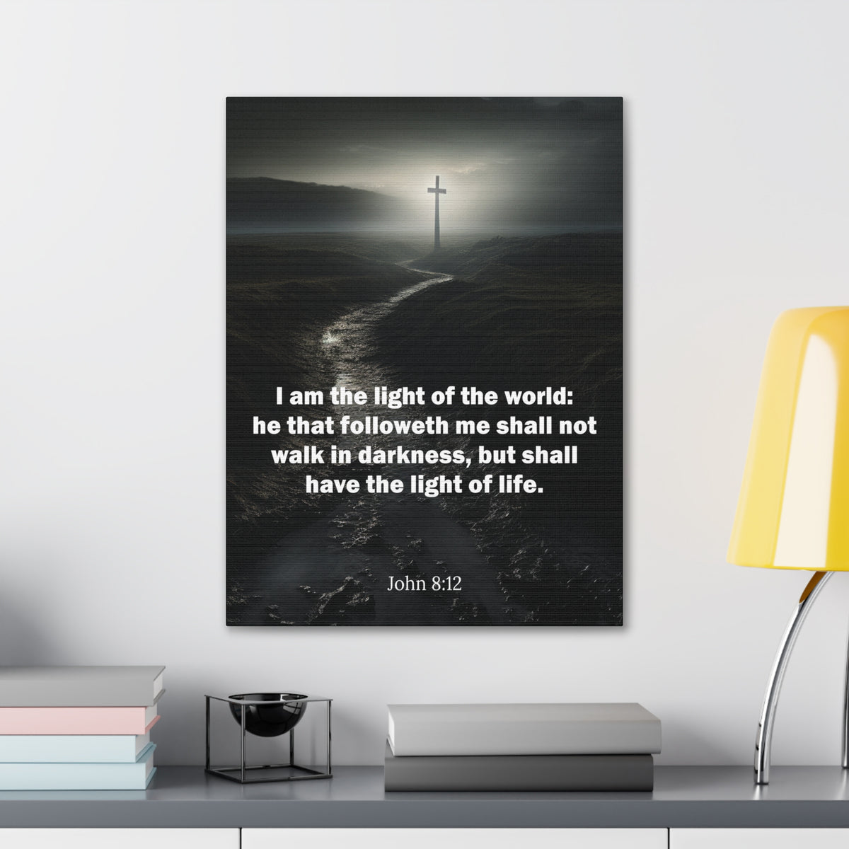 Scripture Walls I Am the Light of the World John 8:12 Christian Wall Art Print Ready to Hang Unframed-Express Your Love Gifts
