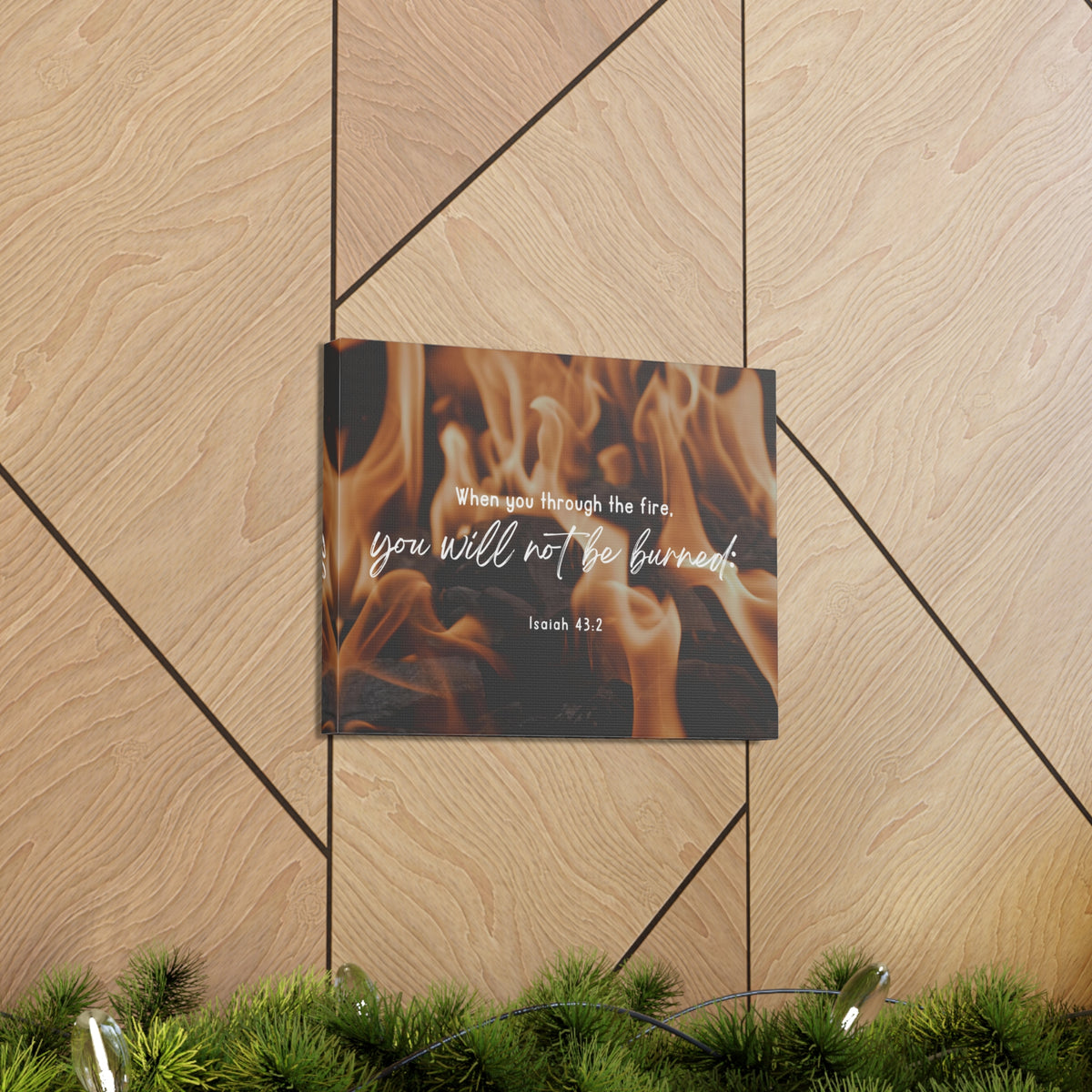10 Scripture Walls Not Be Burned Isaiah 43:2 Bible Verse Canvas Christian Wall Art Ready to Hang-Express Your Love Gifts