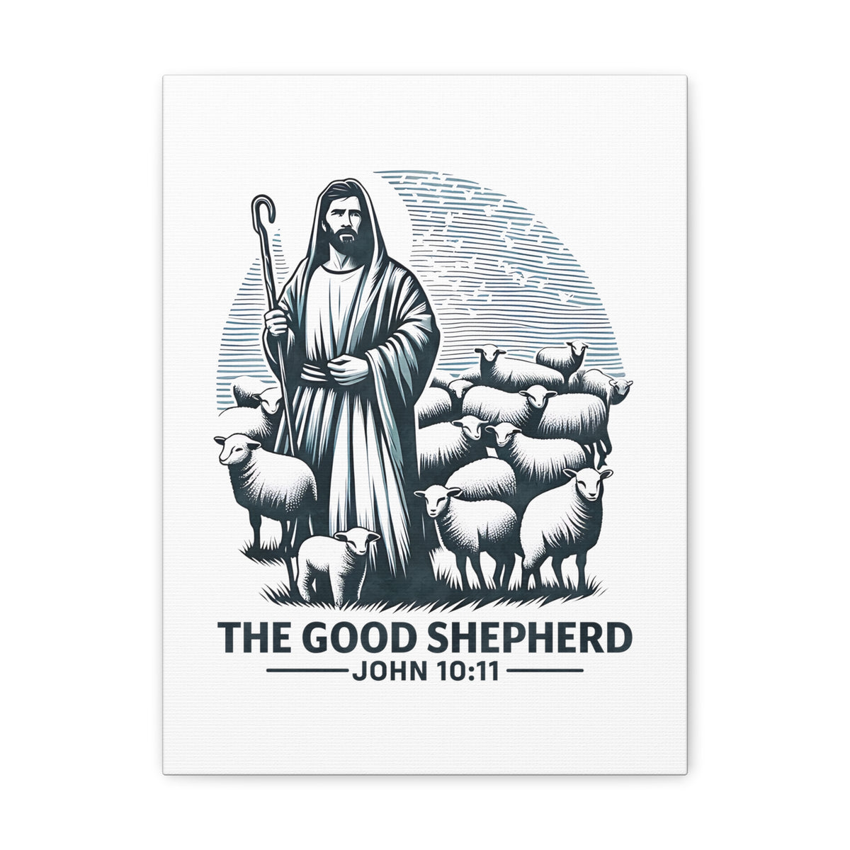 Scripture Walls John 10:11 The Good Shepherd Bible Verse Canvas Christian Wall Art Ready to Hang Unframed-Express Your Love Gifts