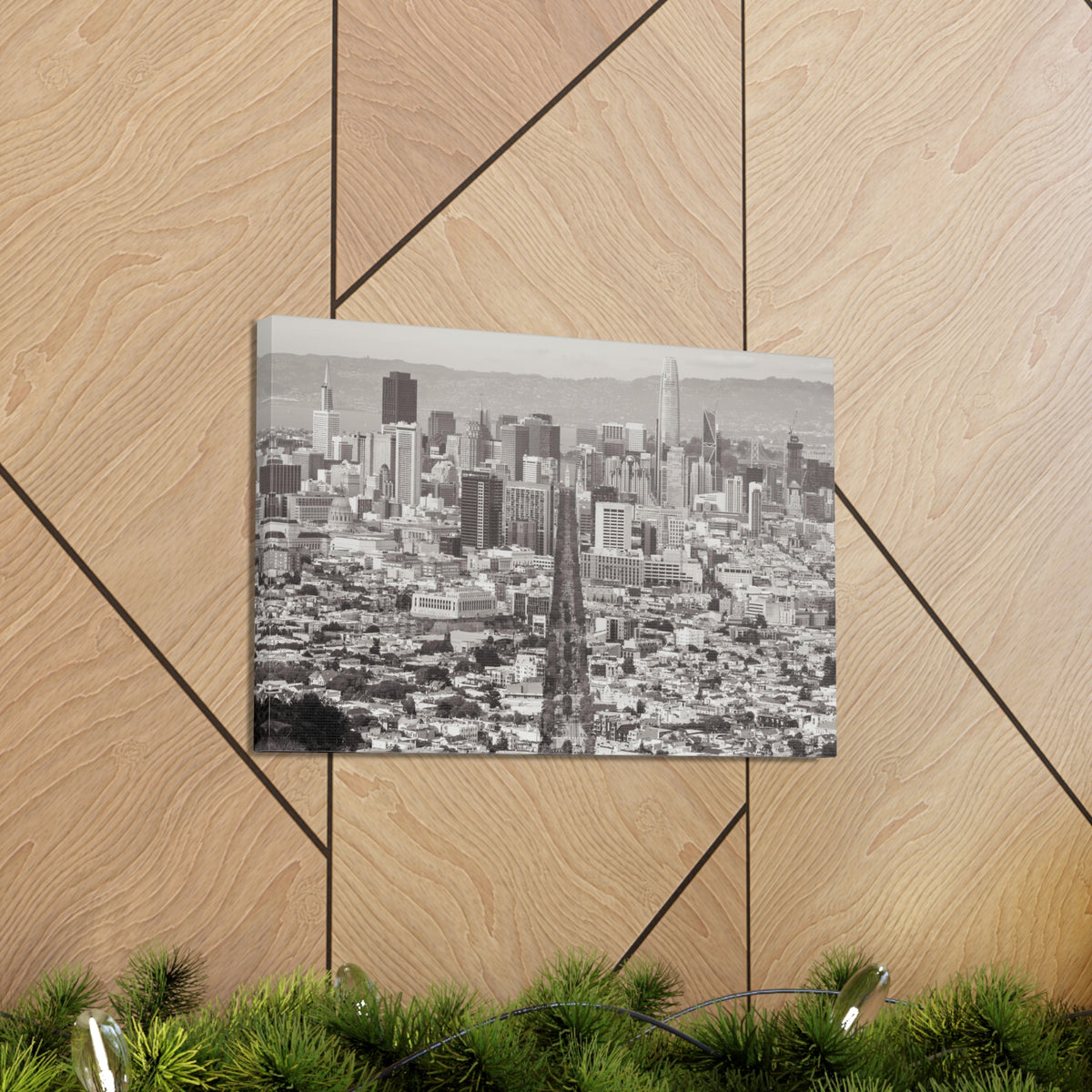 San Francisco Black And White Skyline Canvas Artwork High-Quality Breathtaking Stunning Cityscape for Home Decor Ready to Hang-Express Your Love Gifts