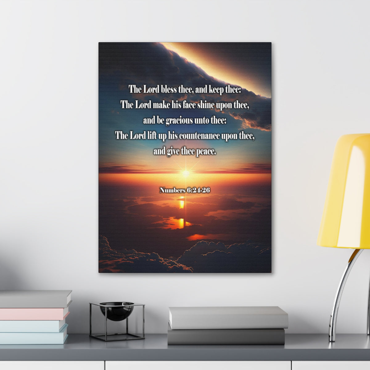 Scripture Walls Lord Bless Numbers 6:24-26 Christian Wall Art Print Ready to Hang Unframed-Express Your Love Gifts