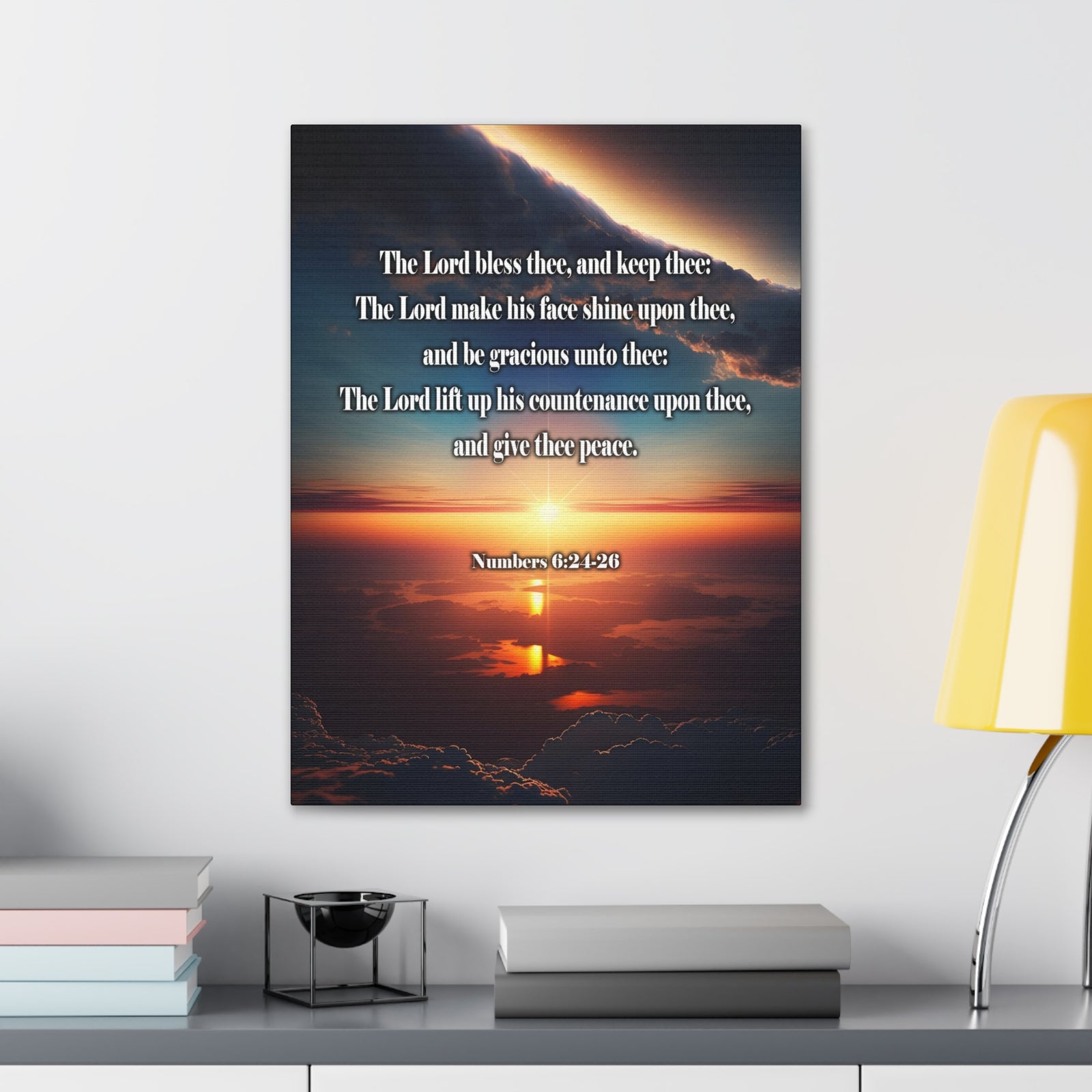 Scripture Walls Lord Bless Numbers 6:24-26 Christian Wall Art Print Ready to Hang Unframed-Express Your Love Gifts