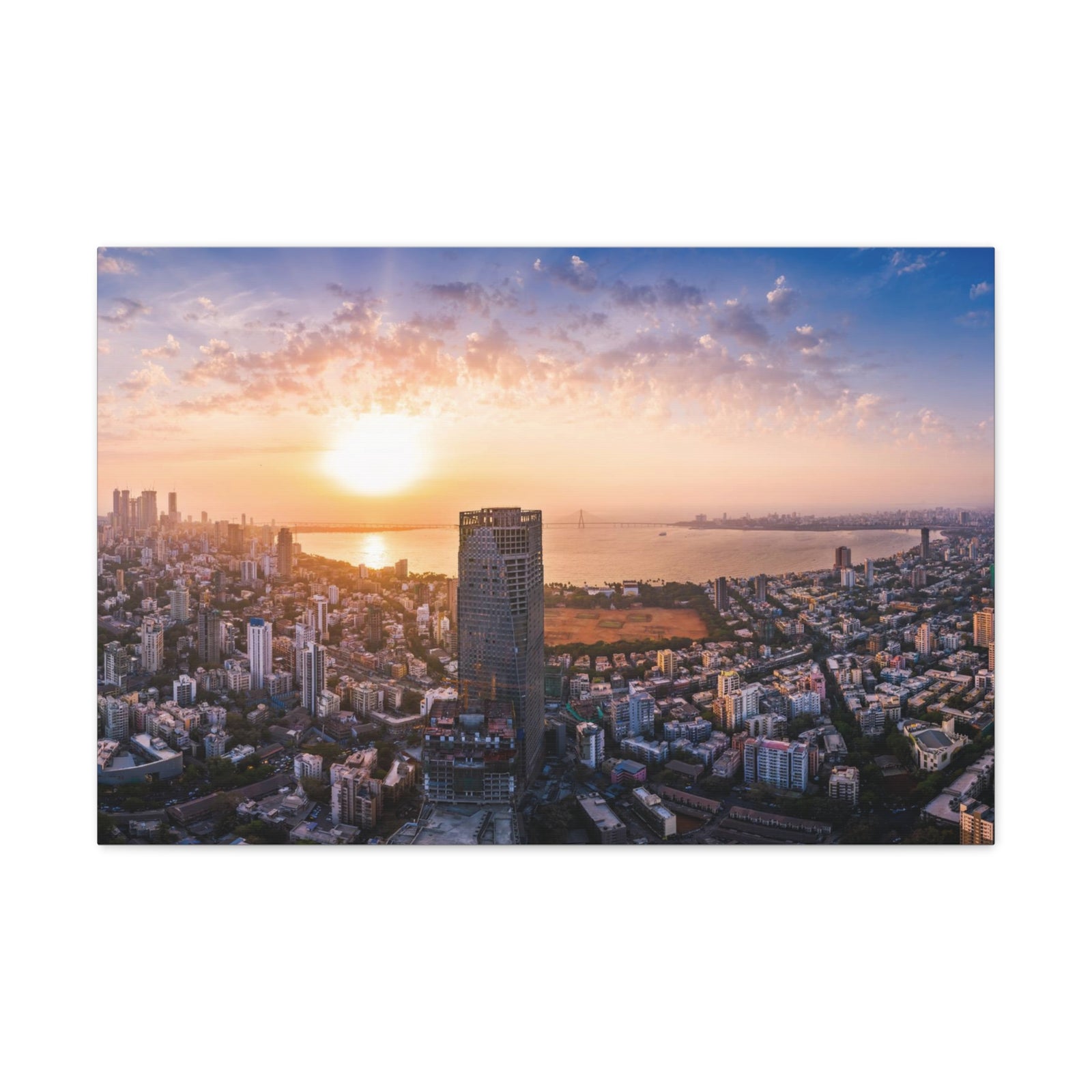 Mumbai Daytime Skyline Canvas Artwork High-Quality Breathtaking Stunning Cityscape for Home Decor Ready to Hang-Express Your Love Gifts