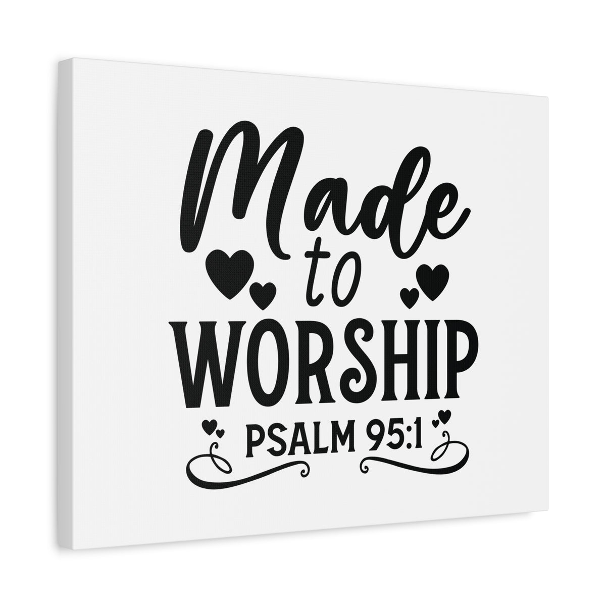 Scripture Walls Worship Psalm 95:1 Hearts Bible Verse Canvas Christian Wall Art Ready to Hang-Express Your Love Gifts