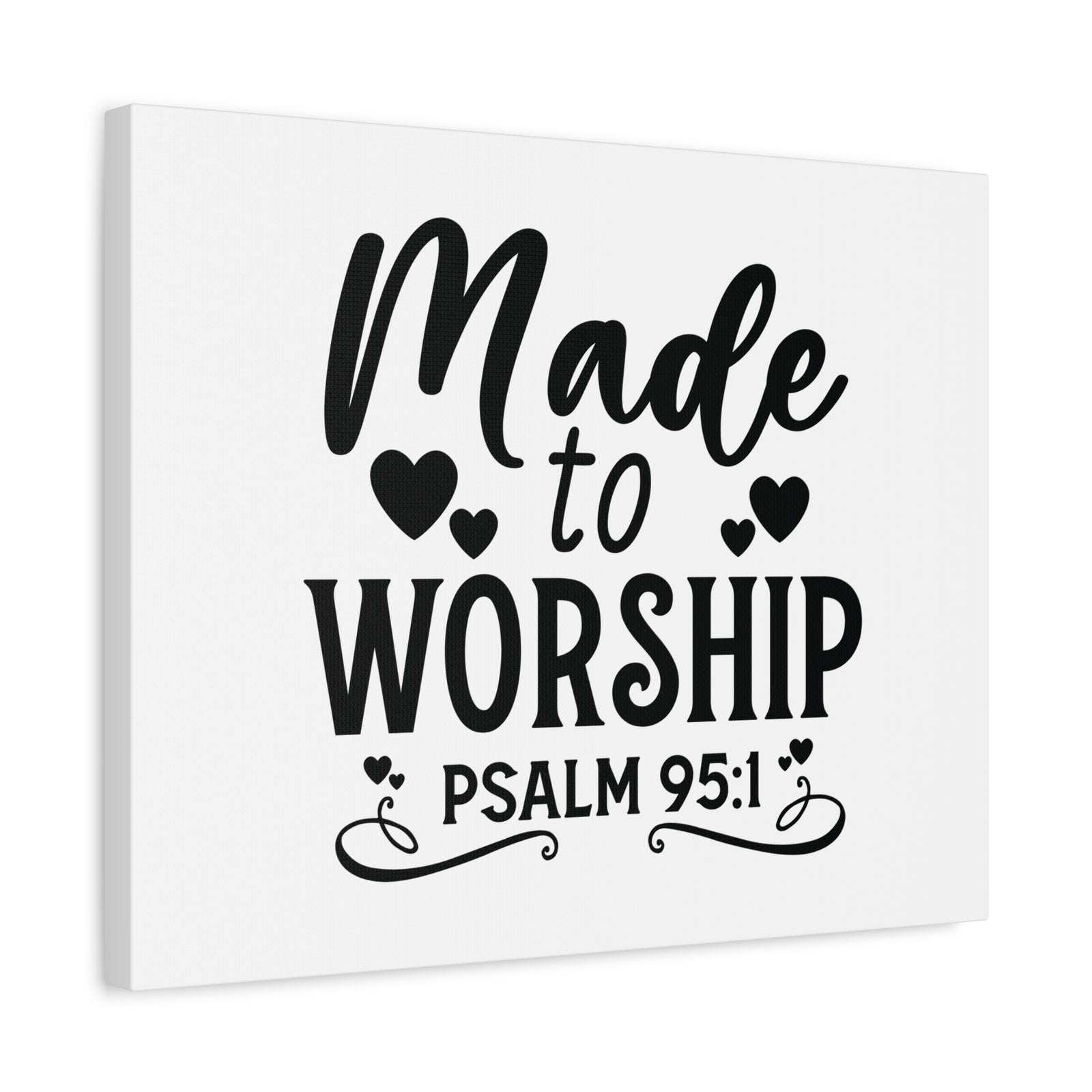 Scripture Walls Worship Psalm 95:1 Hearts Bible Verse Canvas Christian Wall Art Ready to Hang-Express Your Love Gifts