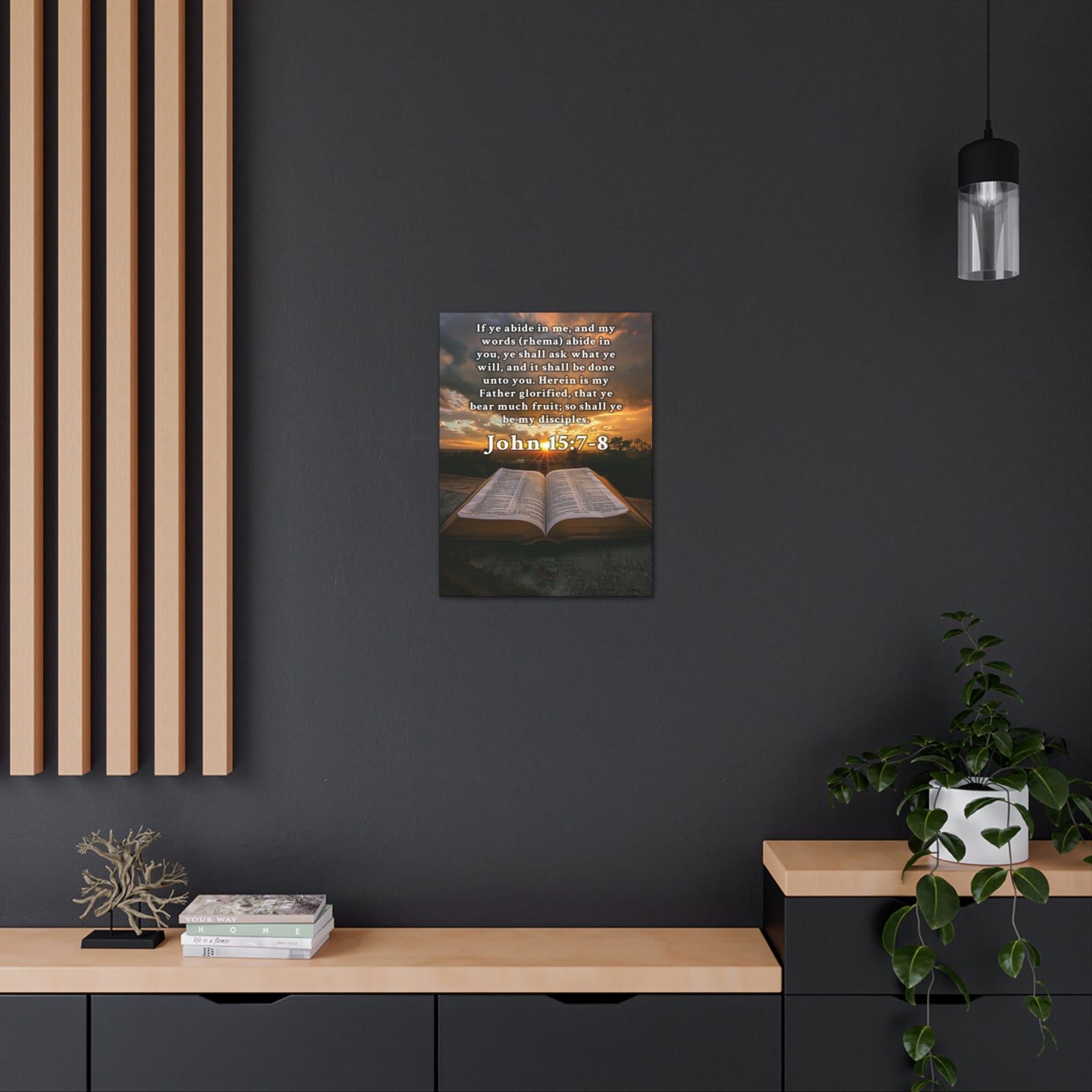 Scripture Walls John 15:7-8 KJV Bible Verse Canvas Christian Wall Art Ready to Hang Unframed-Express Your Love Gifts