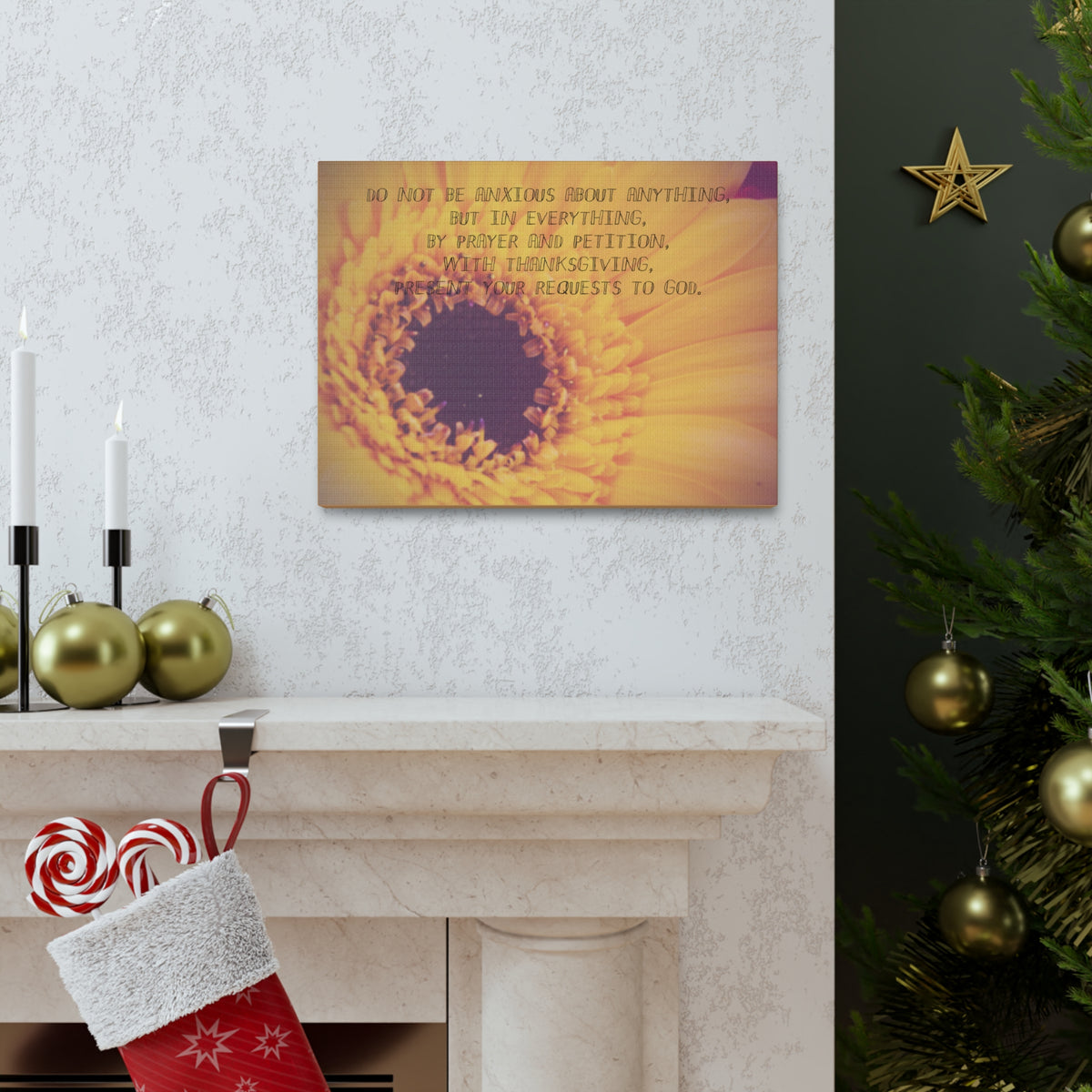 Scripture Canvas Requests To God Philippians 4:6 Christian Wall Art Bible Verse Print Ready to Hang-Express Your Love Gifts