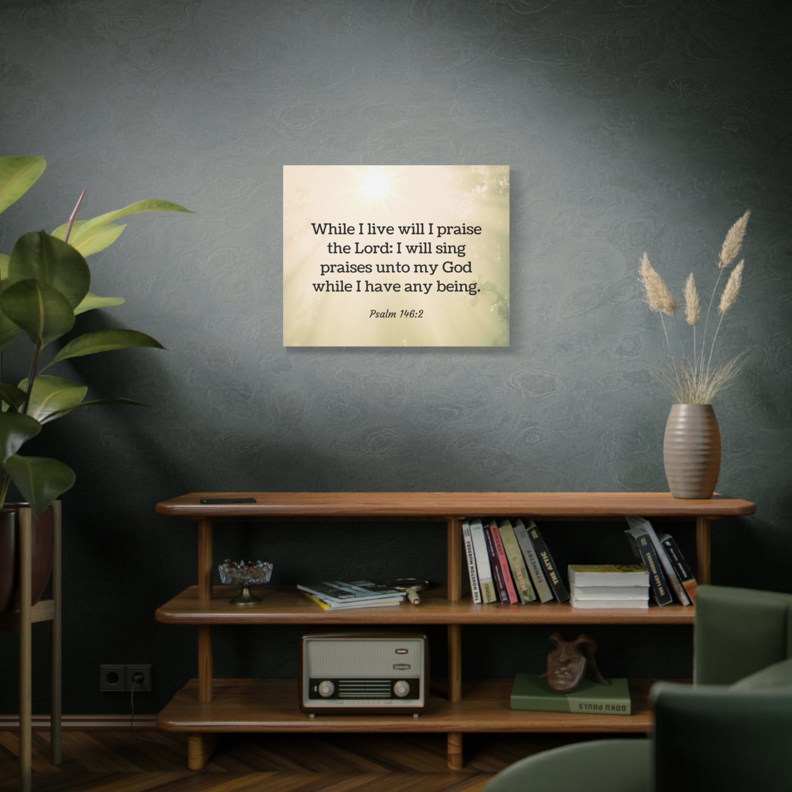 Scripture Walls I Live Will I Praise Psalm 146:2 Bible Verse Canvas Christian Wall Art Ready to Hang-Express Your Love Gifts