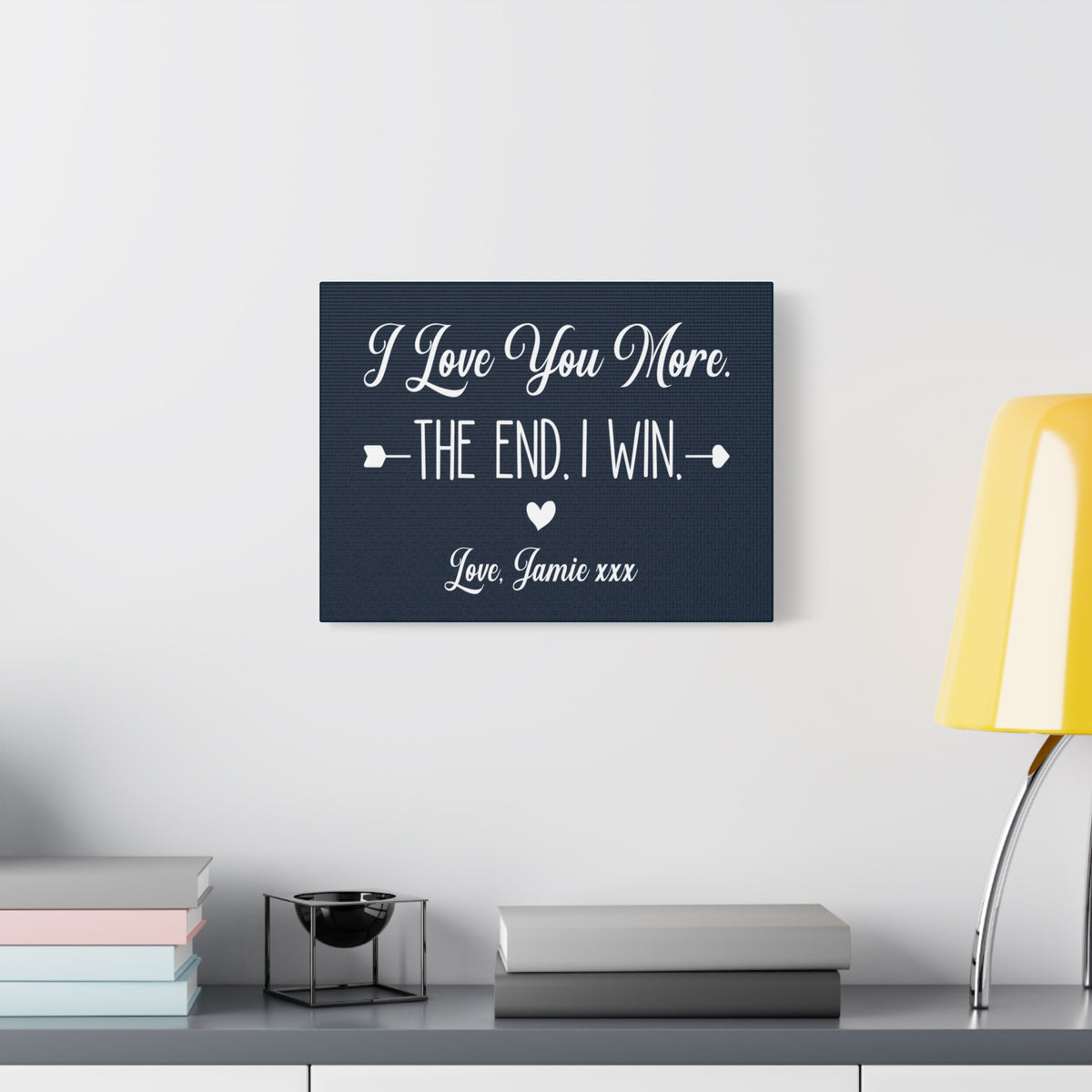 Love You More Canvas Wall Art - Heartfelt Gift for Couples-Express Your Love Gifts