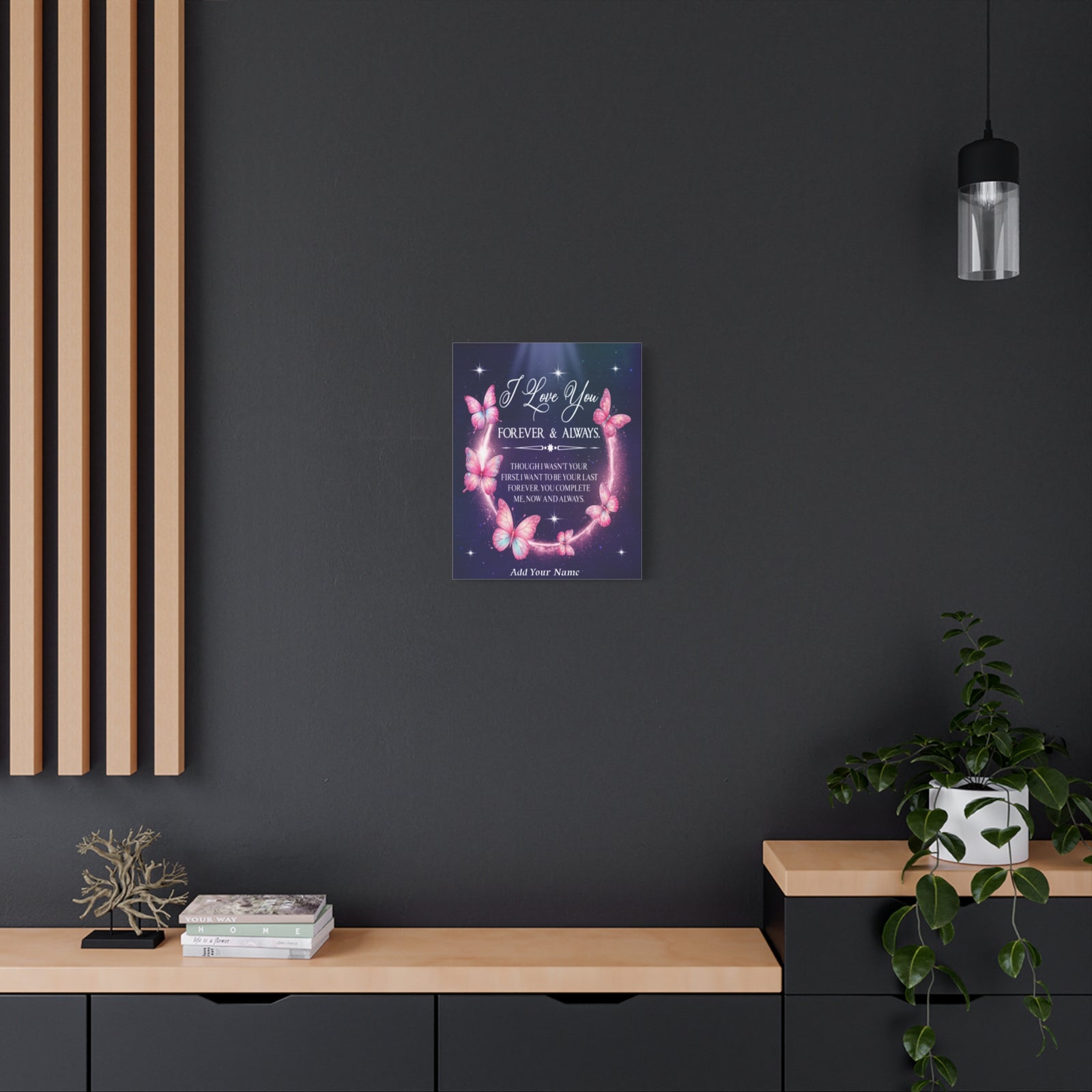 Personalized To My Wife Forever & Always Butterfly Canvas Wall Art – Romantic Gift for Eternal Love-Express Your Love Gifts