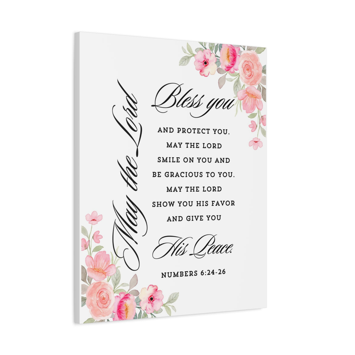Scripture Walls Numbers 6:24-26 His Blessing Upon You Bible Verse Canvas Christian Wall Art Ready to Hang Unframed-Express Your Love Gifts