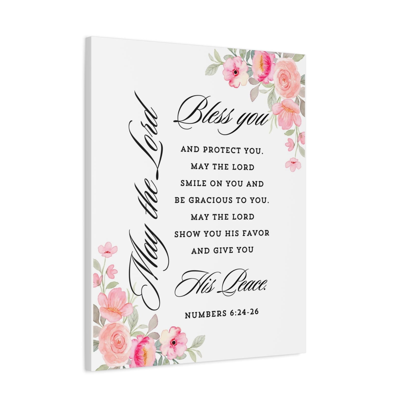 Scripture Walls Numbers 6:24-26 His Blessing Upon You Bible Verse Canvas Christian Wall Art Ready to Hang Unframed-Express Your Love Gifts