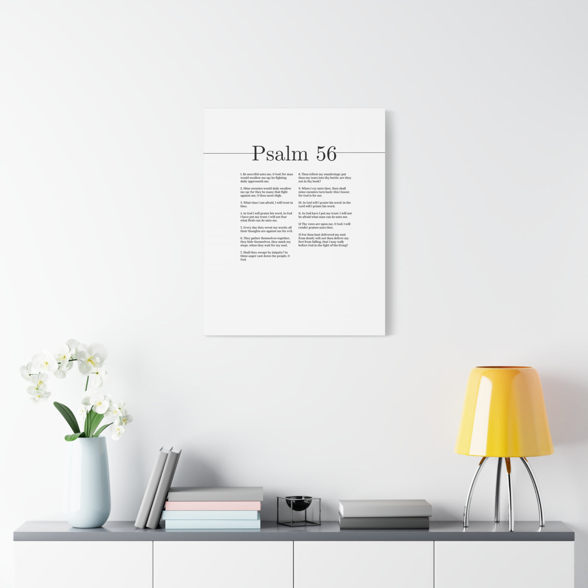 Scripture Canvas O Thou Most High Psalm 56 Christian Wall Art Bible Verse Print Ready to Hang-Express Your Love Gifts