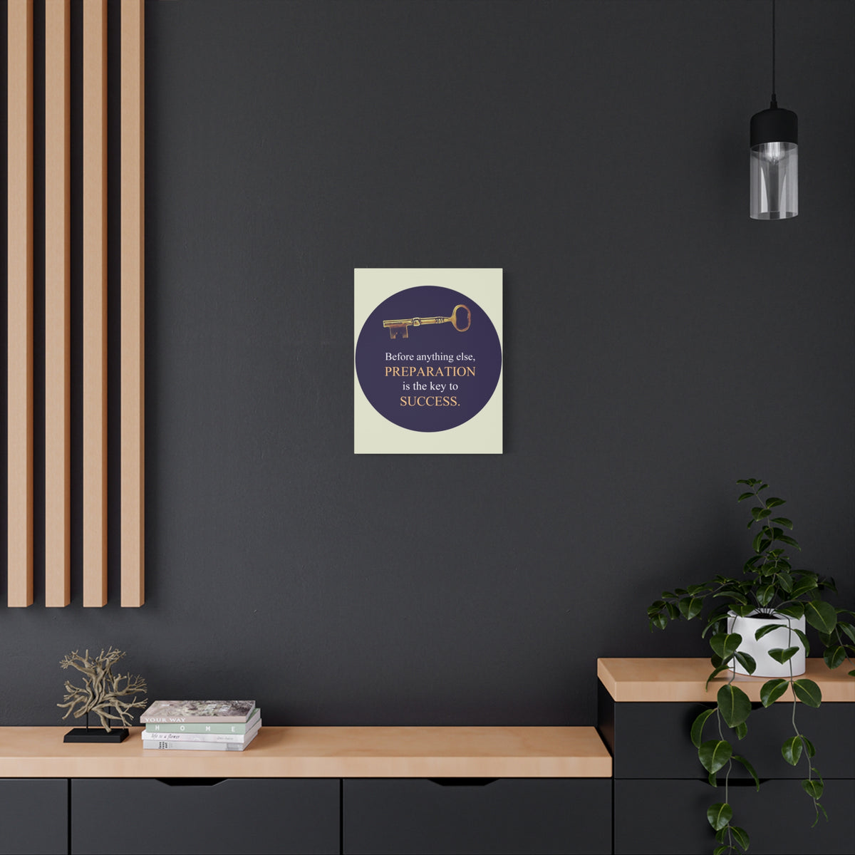 Inspirational Wall Art Preparation Key To Success Motivation Wall Decor for Home Office Gym Inspiring Success Quote Print Ready to Hang-Express Your Love Gifts