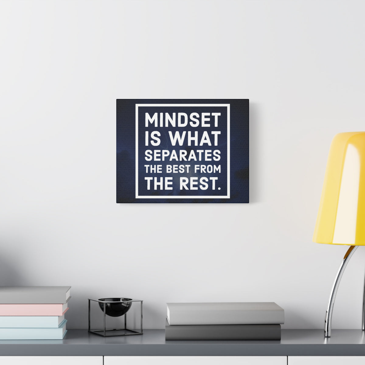 Inspirational Quote Canvas Mindset Is What Separates Wall Art Motivational Motto Inspiring Prints Artwork Decor Ready to Hang-Express Your Love Gifts