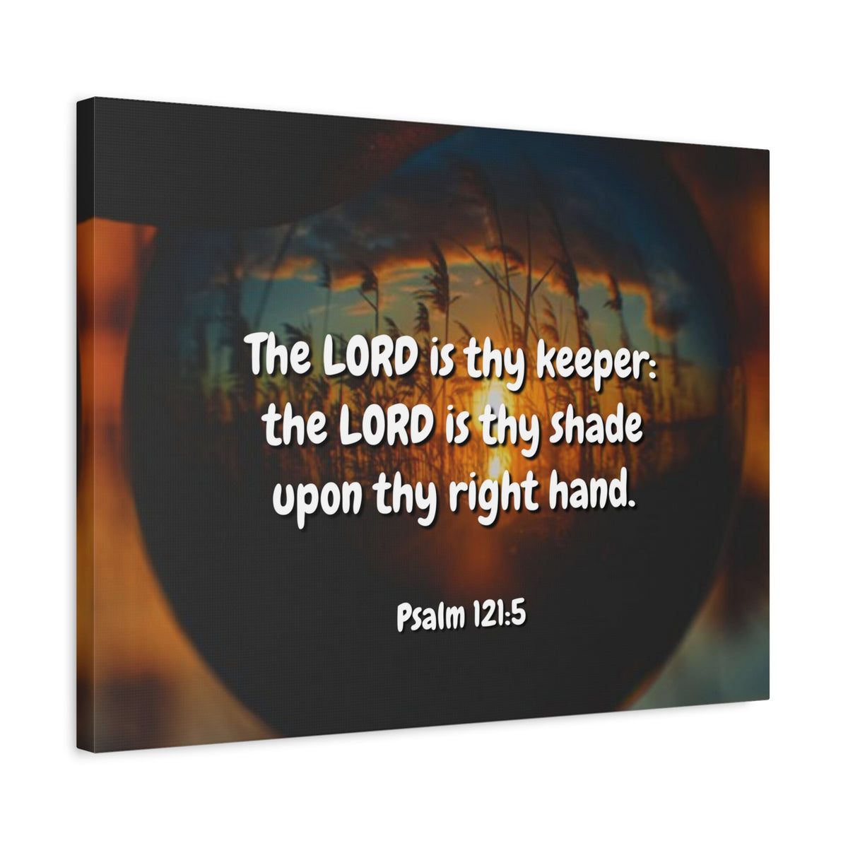 Scripture Canvas Keeper Psalm 121:5 Christian Wall Art Bible Verse Print Ready to Hang-Express Your Love Gifts