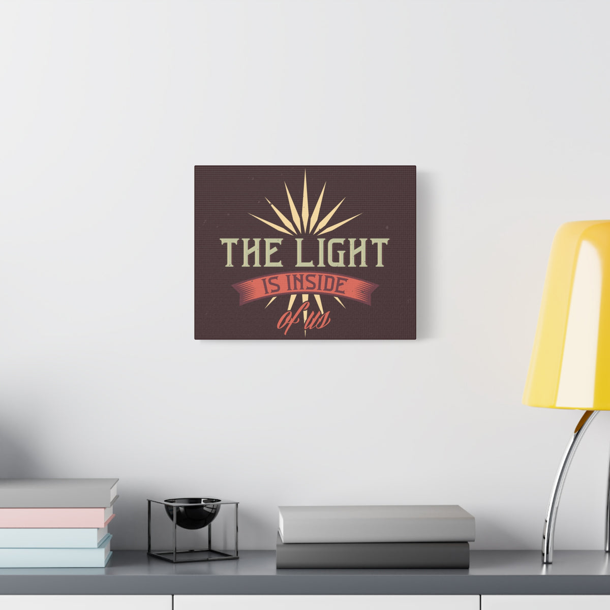 Inspirational Quote Canvas The Light Wall Art Motivational Motto Inspiring Prints Artwork Decor Ready to Hang-Express Your Love Gifts