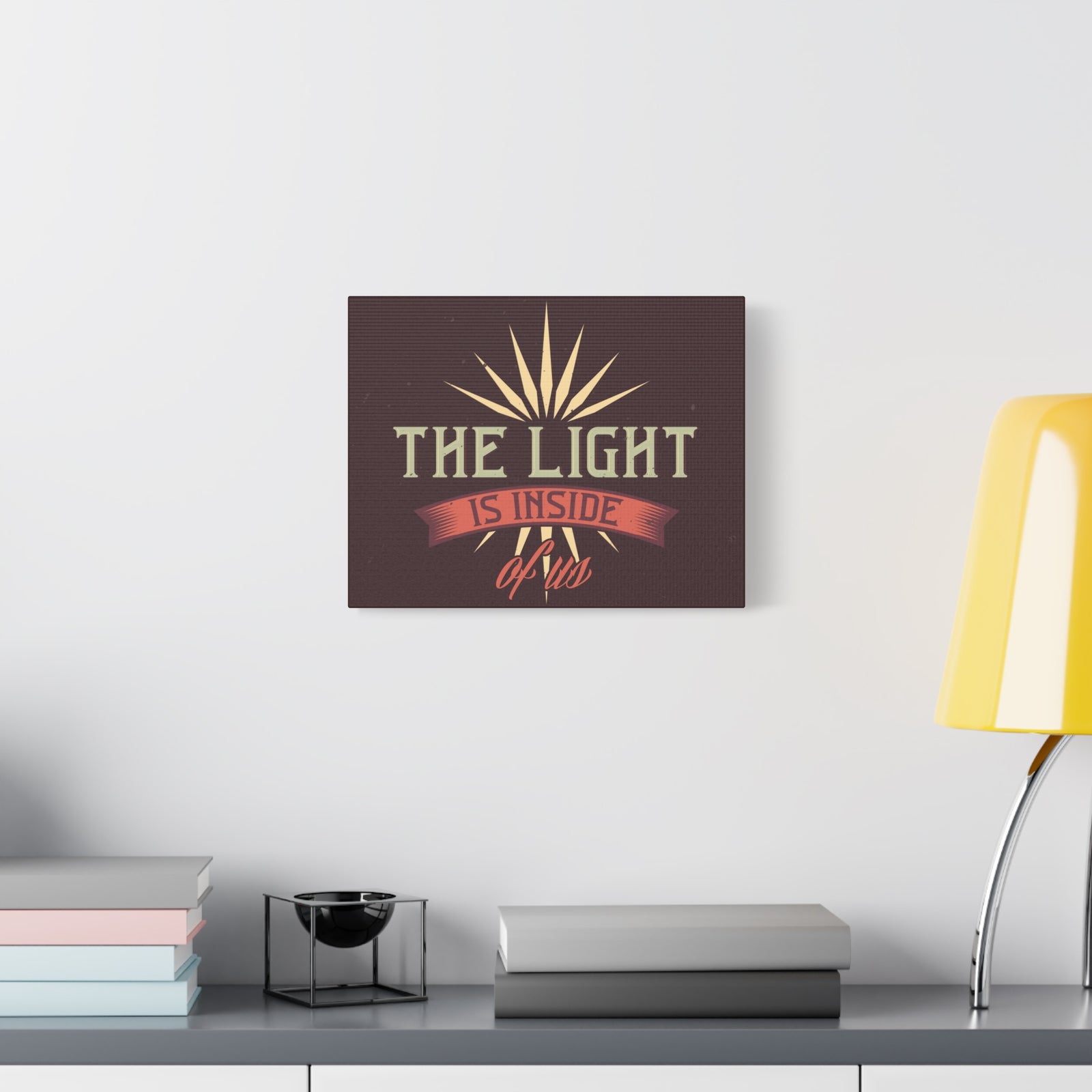 Inspirational Quote Canvas The Light Wall Art Motivational Motto Inspiring Prints Artwork Decor Ready to Hang-Express Your Love Gifts