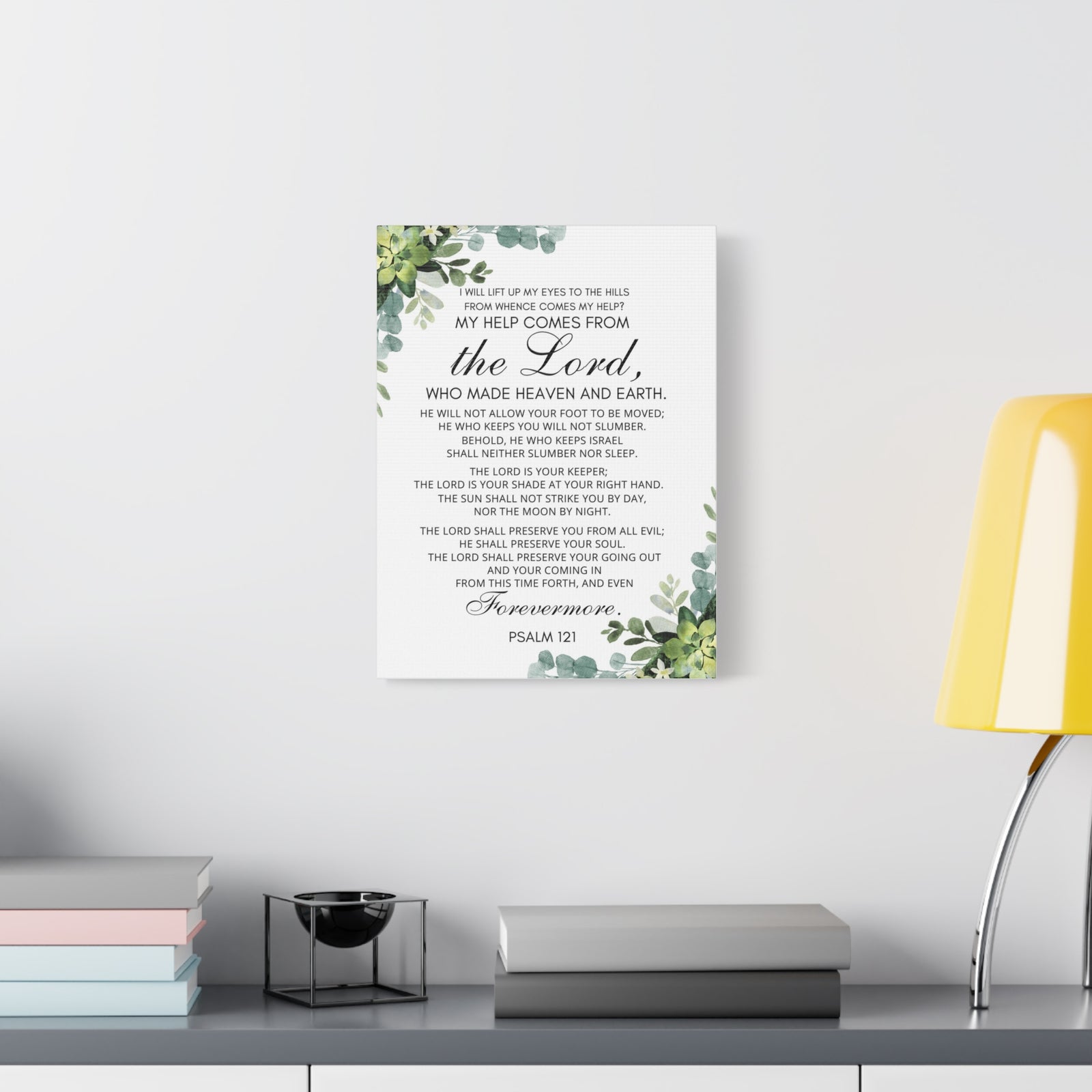 Scripture Walls Psalm 121 My Help Comes From God Bible Verse Canvas Christian Wall Art Ready to Hang Unframed-Express Your Love Gifts