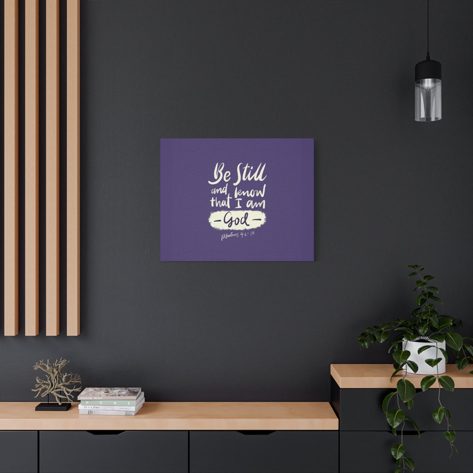 Scripture Walls I Am God Psalm 46:10 Bible Verse Canvas Christian Wall Art Ready to Hang-Express Your Love Gifts