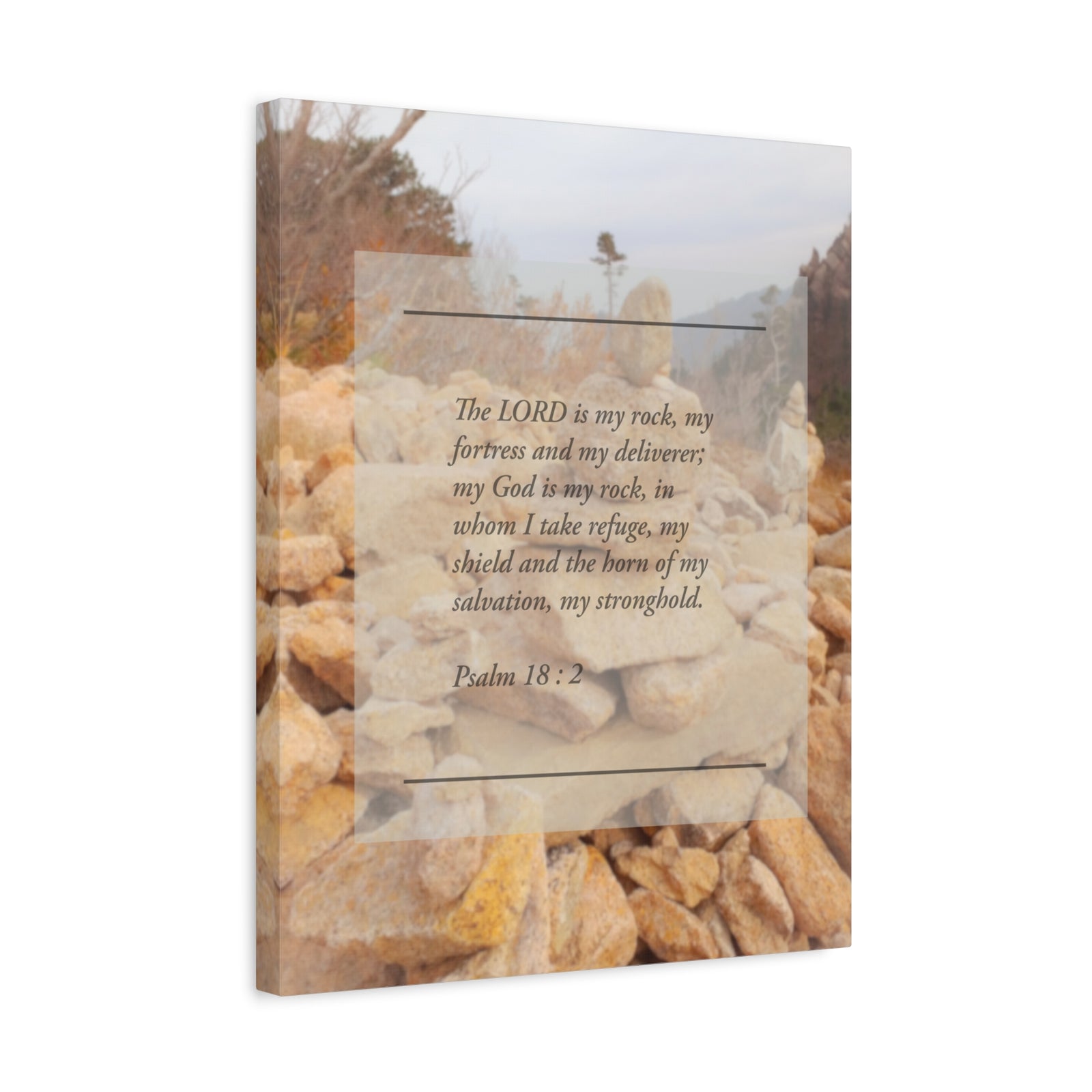 Scripture Walls Horn Of My Salvation Psalm 18:2 Bible Verse Canvas Christian Wall Art Ready to Hang-Express Your Love Gifts