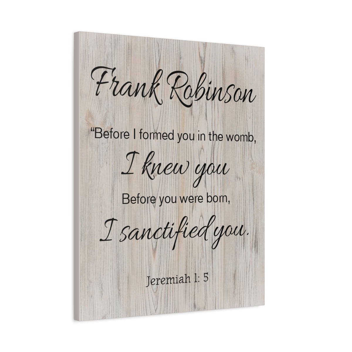Scripture Walls Personalized I Sanctified You Jeremiah 1:5 Bible Chapter Canvas Christian Wall Art Ready to Hang-Express Your Love Gifts