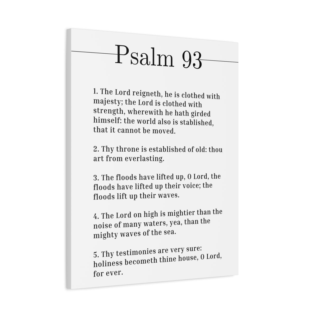 Scripture Canvas The Lord Is Clothed With Strength Psalm 93 Christian Wall Art Bible Verse Print Ready to Hang-Express Your Love Gifts