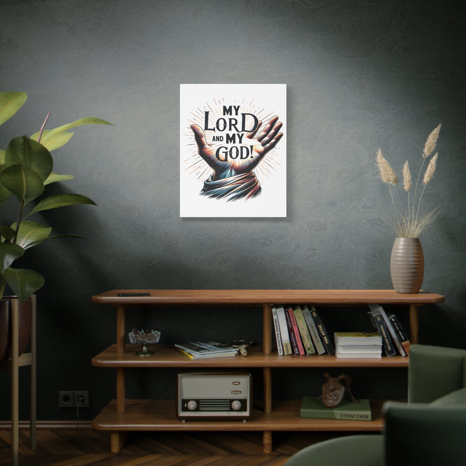 Scripture Walls John 20:28 My Lord and My God! Bible Verse Canvas Christian Wall Art Ready to Hang Unframed-Express Your Love Gifts