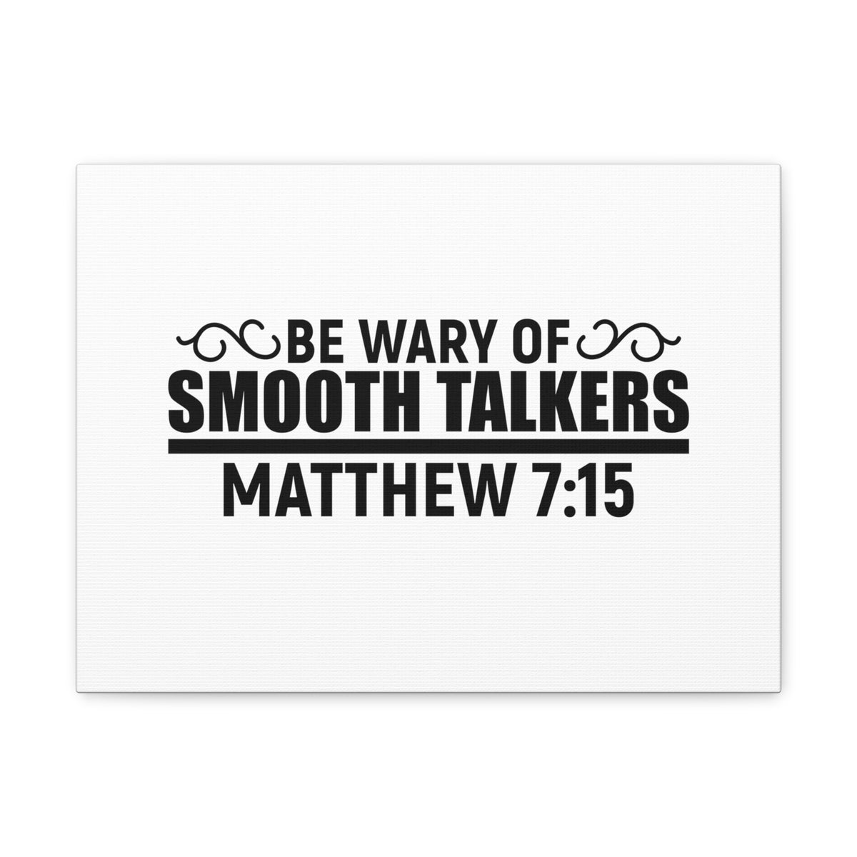 Scripture Walls Matthew 7:15 Be Wary of Smooth Talkers Bible Verse Canvas Christian Wall Art Ready to Hang Unframed-Express Your Love Gifts