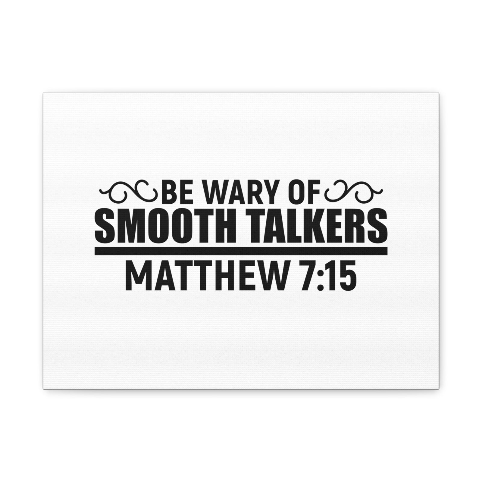 Scripture Walls Matthew 7:15 Be Wary of Smooth Talkers Bible Verse Canvas Christian Wall Art Ready to Hang Unframed-Express Your Love Gifts