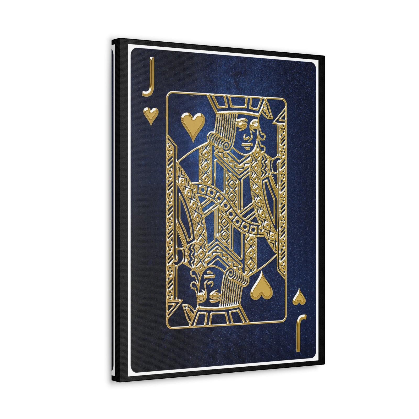 Jack Of Hearts Space Background Playing Card Canvas Wall Art for Home Decor Ready-to-Hang-Express Your Love Gifts